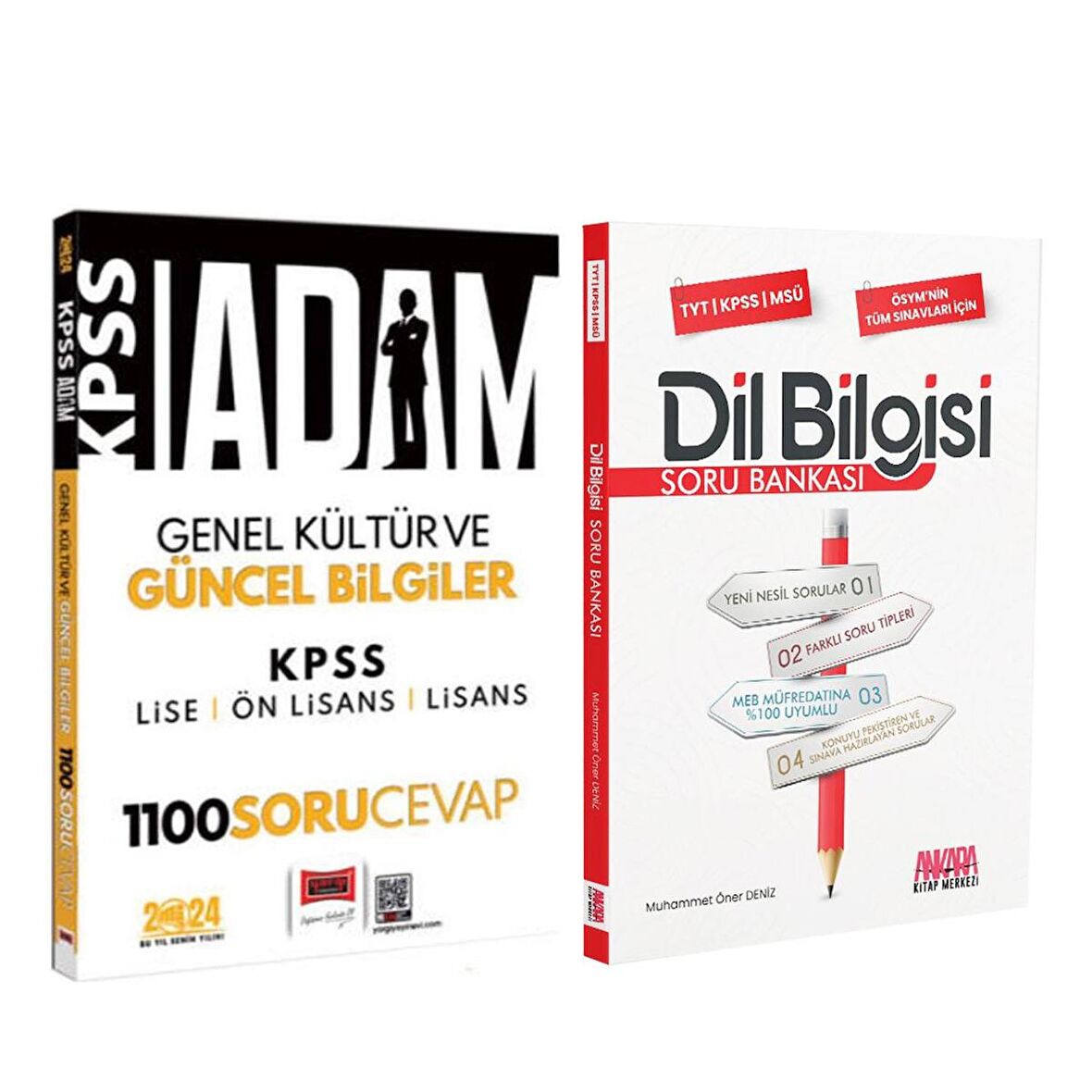 Yargı 2024 KPSS Adam Genel Kültür Güncel Bilgiler ve AKM Dil Bilgisi Soru Bankası Seti 2 Kitap