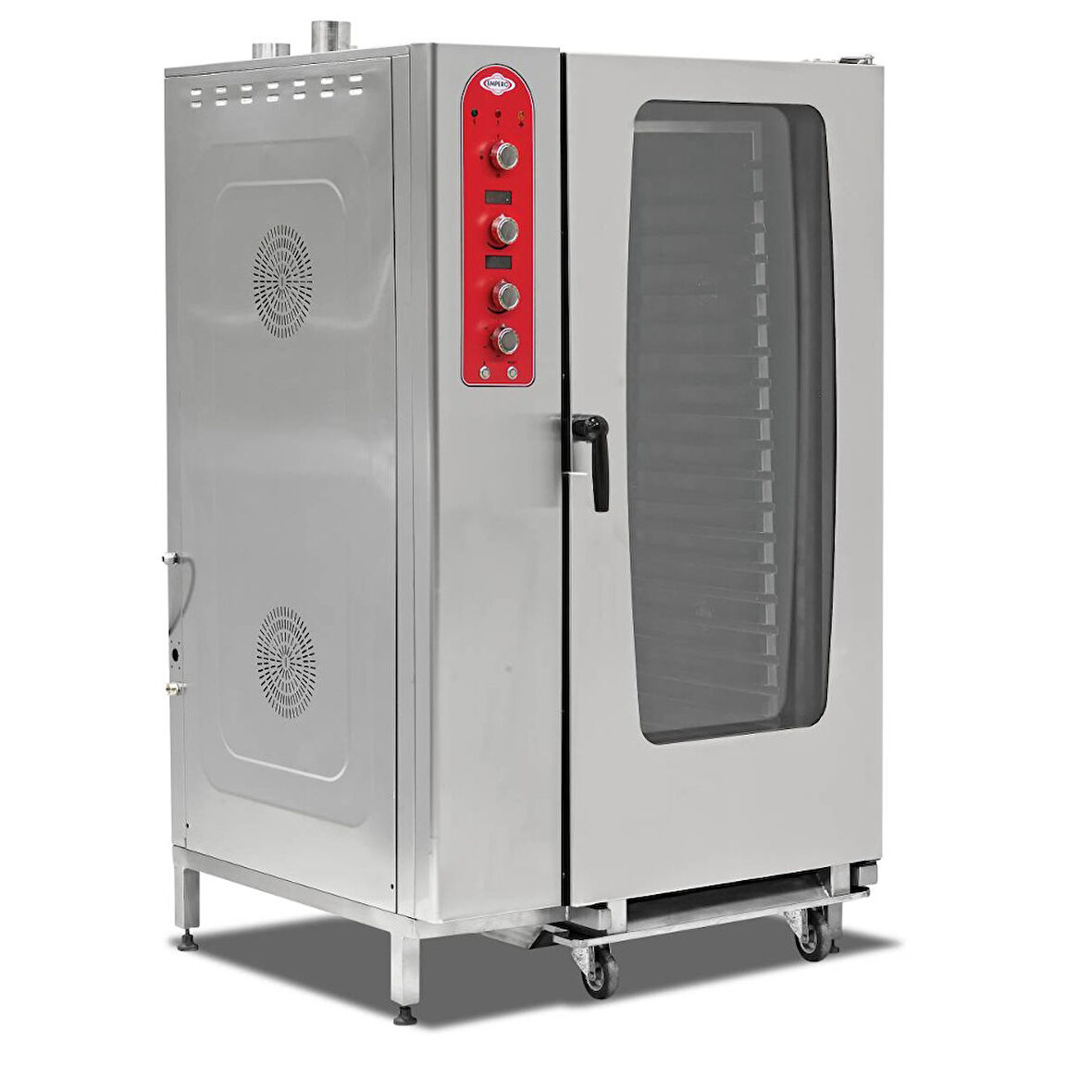 Empero EMP.GKF.40 Plus Konveksiyonel Fırın - Gazlı - 40 GN-1/1 (20 GN-2/1) - kit arabalı - LPGli