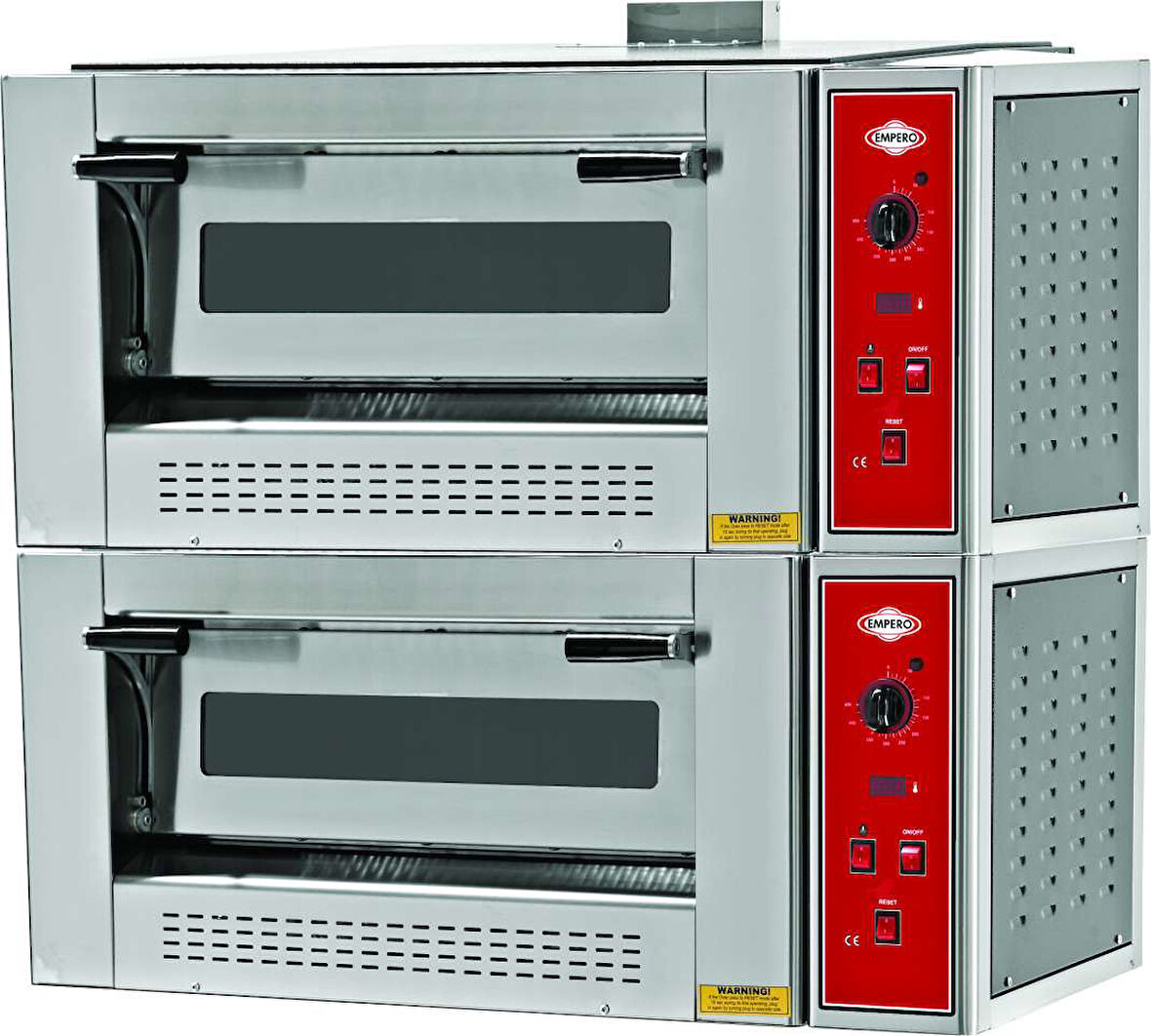 Empero EMP.9+9G Gazlı Pizza Fırını İki Katlı 30 cm 9+9 Pizza Kapasiteli - LPGli