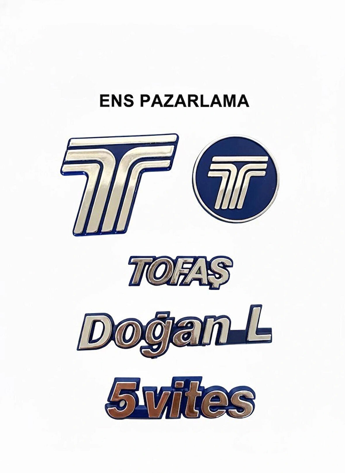 TOFAŞ DOĞAN L 5 VİTES PANJUR ARMA BAGAJ ARMA YAZI SET 5 Lİ