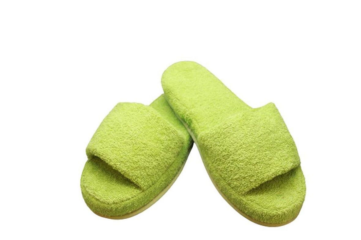 Terlik Havlu Banyo Ev Otel Lohusa Terliği Kaymaz Kalın Açık Burun