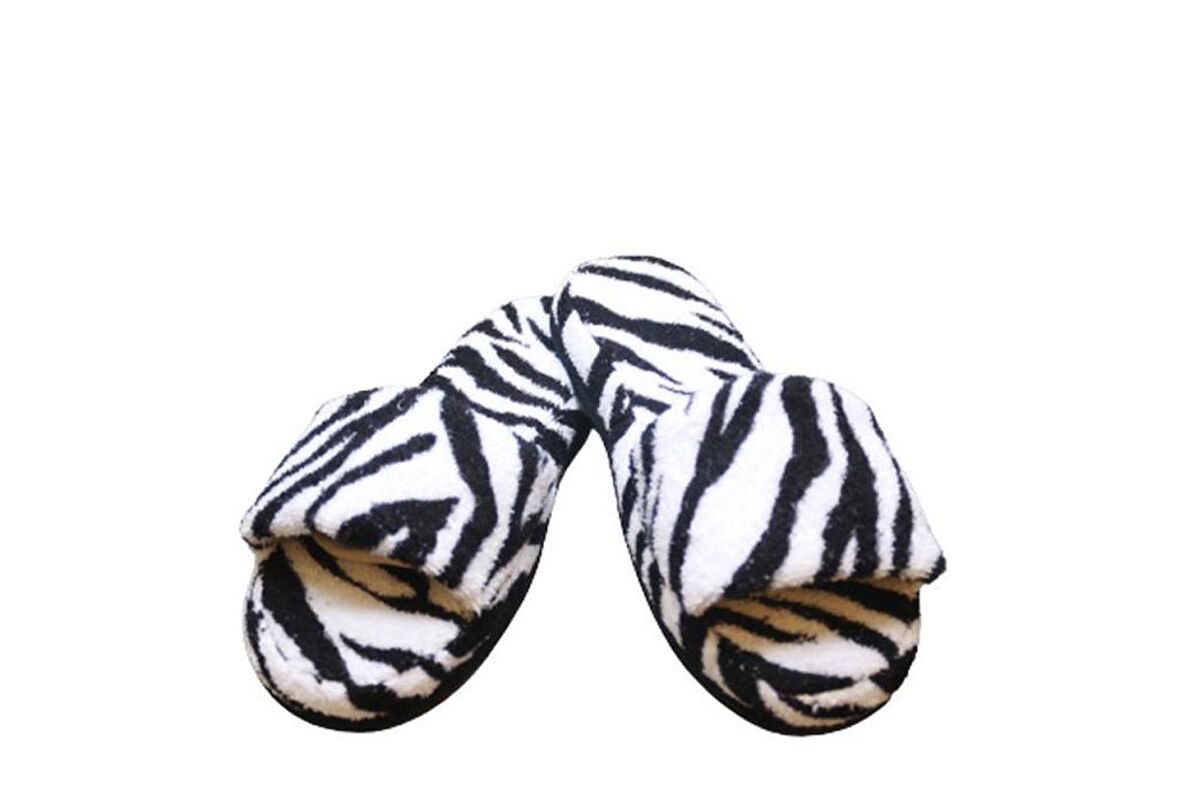 Terlik Baskılı Havlu Banyo Ev Otel Terliği KaymazKalın Açık Burun