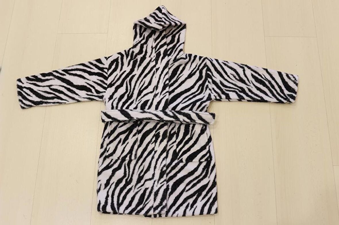 Bebek Bornozu Çocuk Bornozu Baskılı Bukle Kapşonlu Bornoz