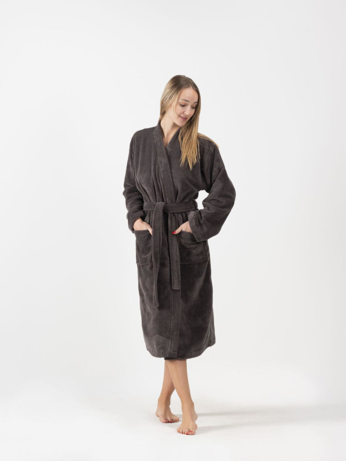 Kadife Kimono Bornoz Unisex