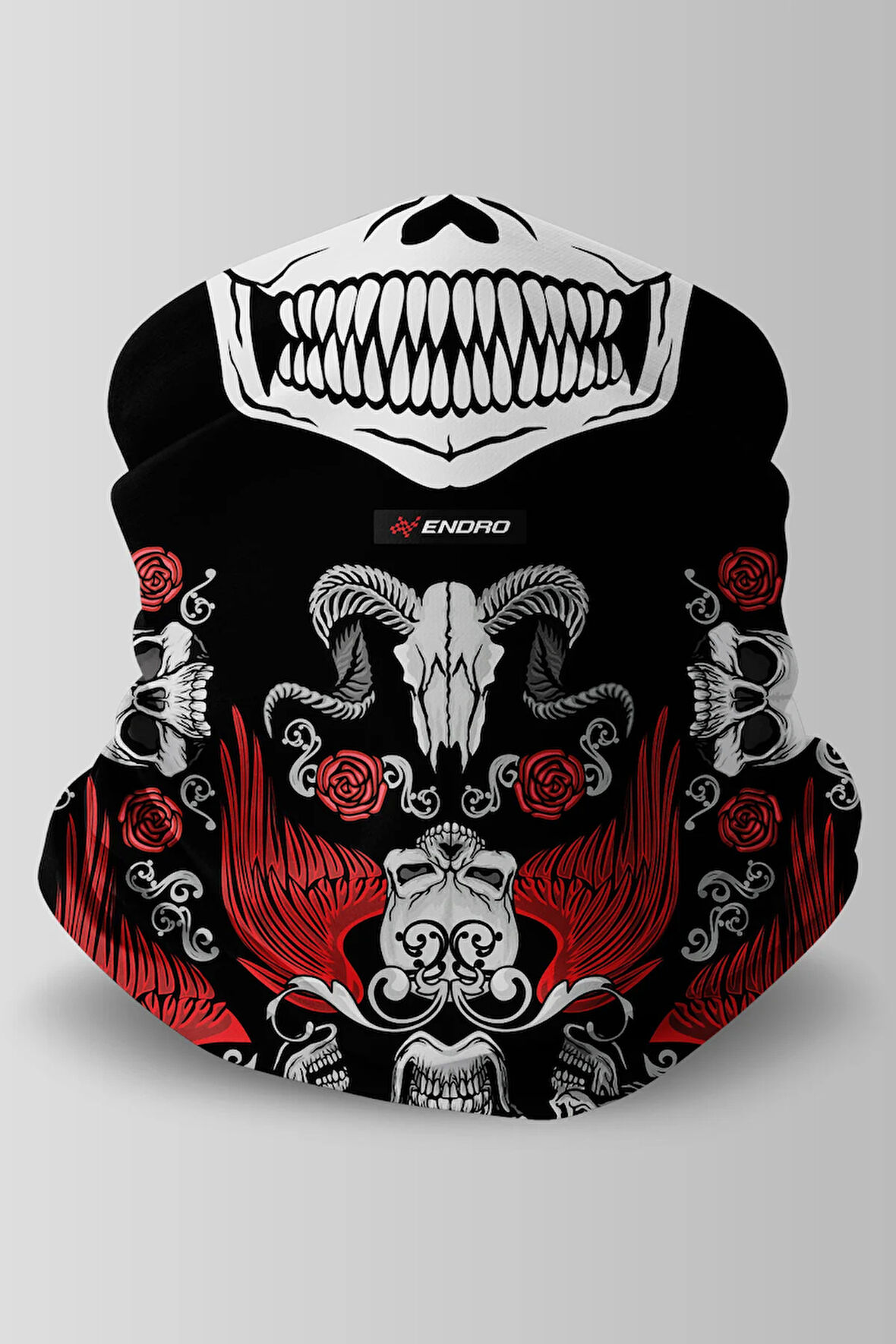Skulls N' Roses Motorcu Buff Maske Outdoor Boyunluk Unisex Bandana