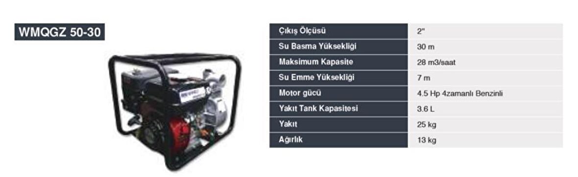 Energy WMQGZ50-30 2İnch Su Motoru 4.5 HP