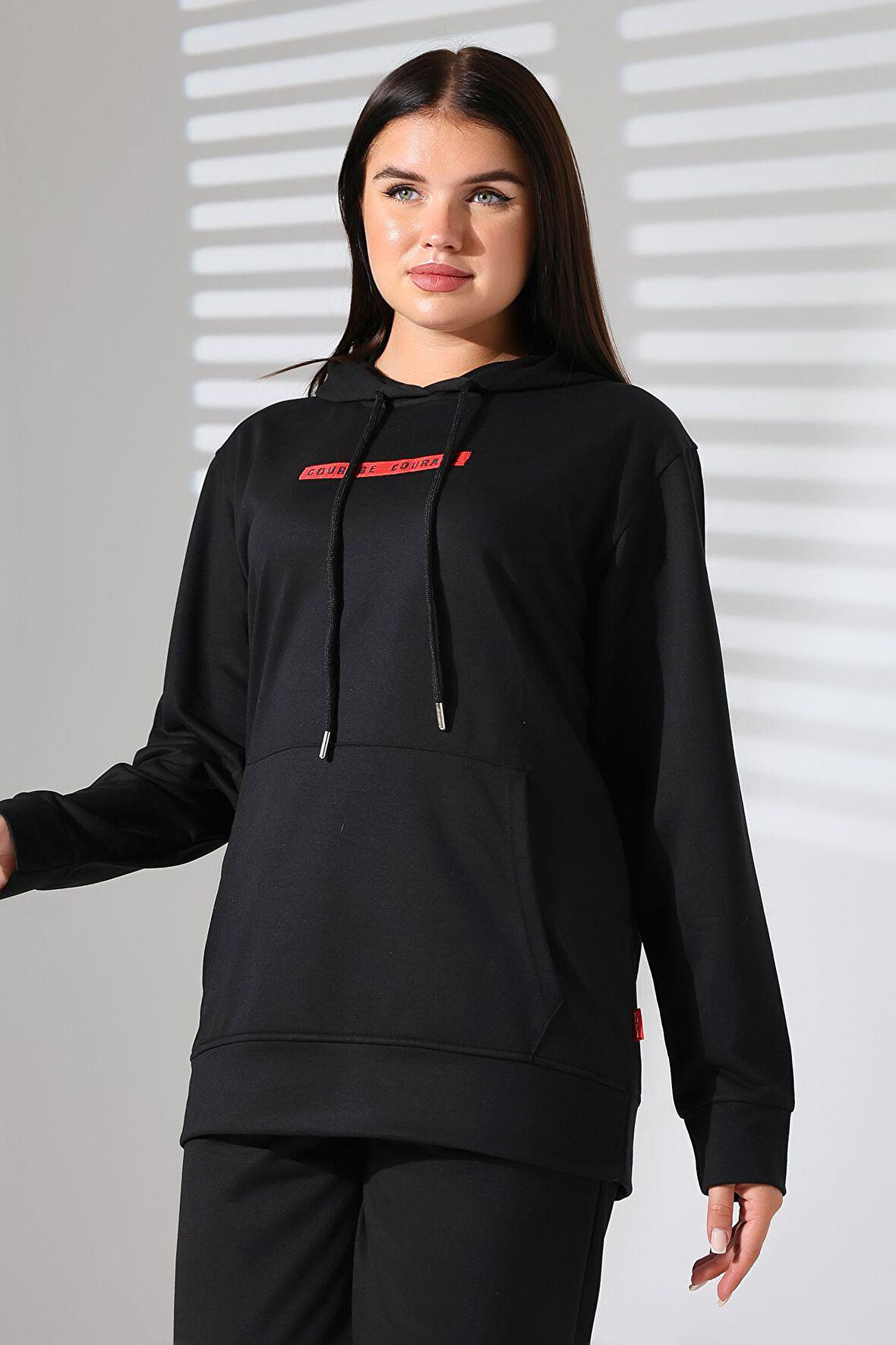 2 İplik Kapüşonlu Sweat