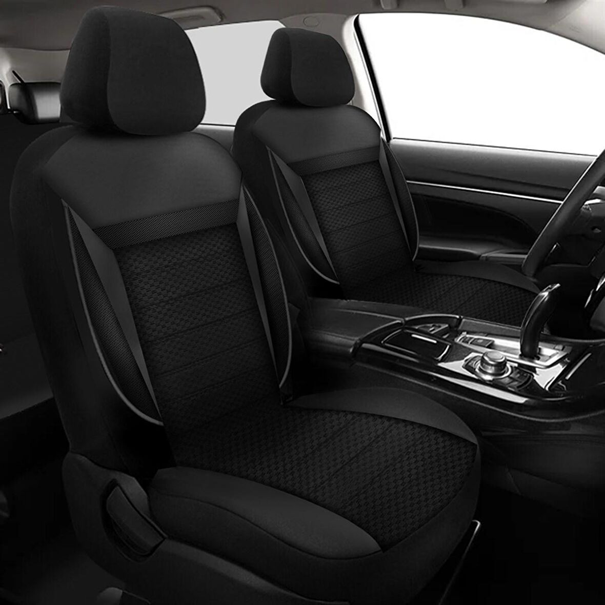 NiCe Shop Ford Fusion Uyumlu Koltuk Kılıfı Enigma Serisi - Siyah