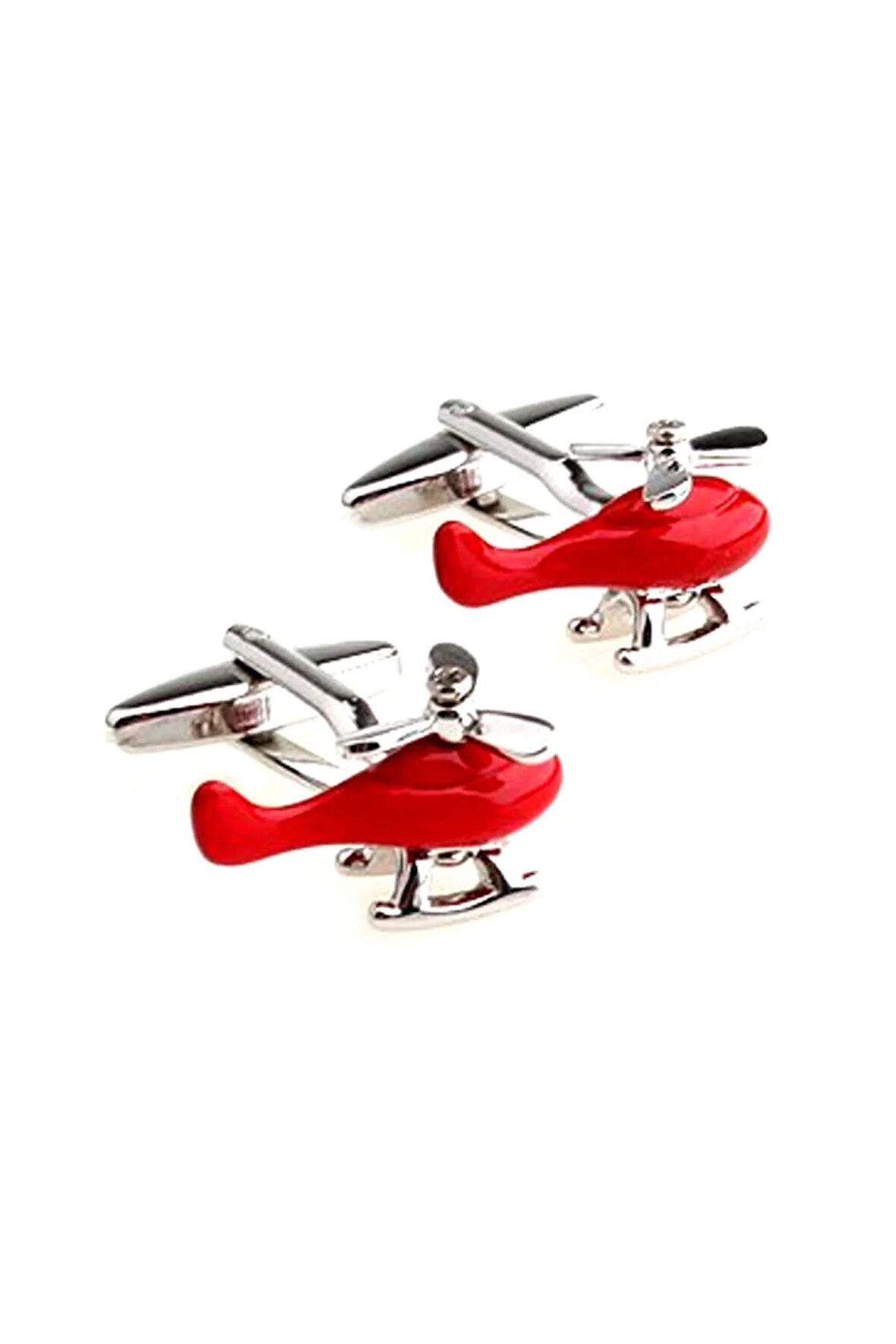 Erkek Kırmızı Helikopter Kol Düğmesi Enqux257