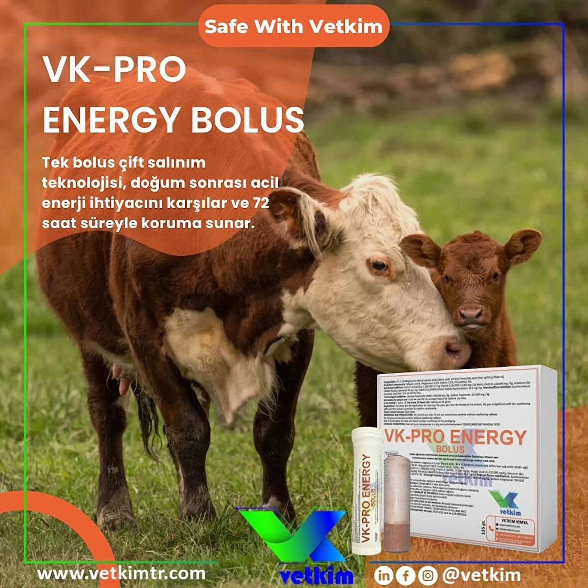 Vk-Pro Energy Bolus - 12 Adet 135 gr
