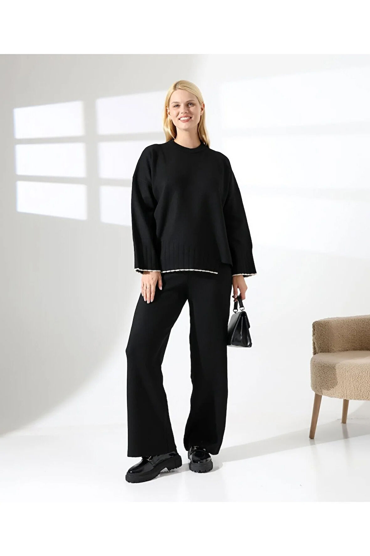 Şehir Konforu Oversize Triko Takım