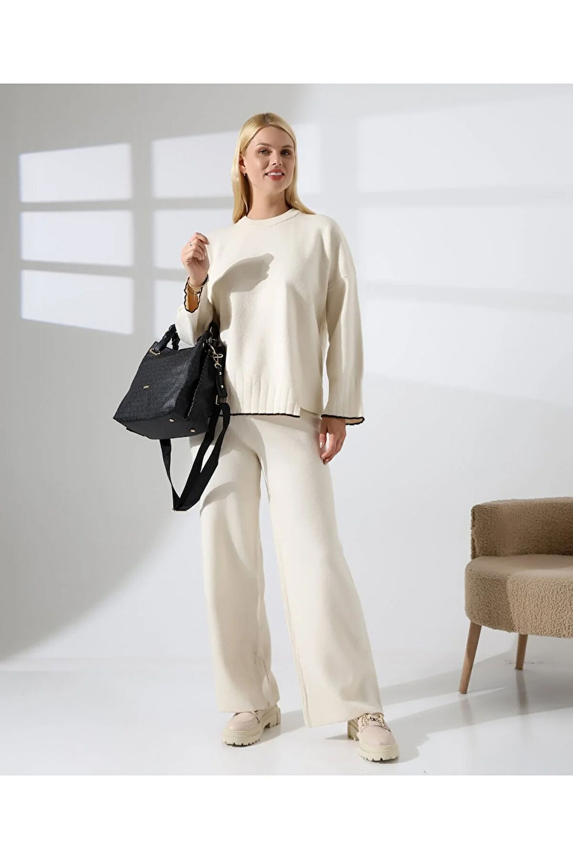 Şehir Konforu Oversize Triko Takım
