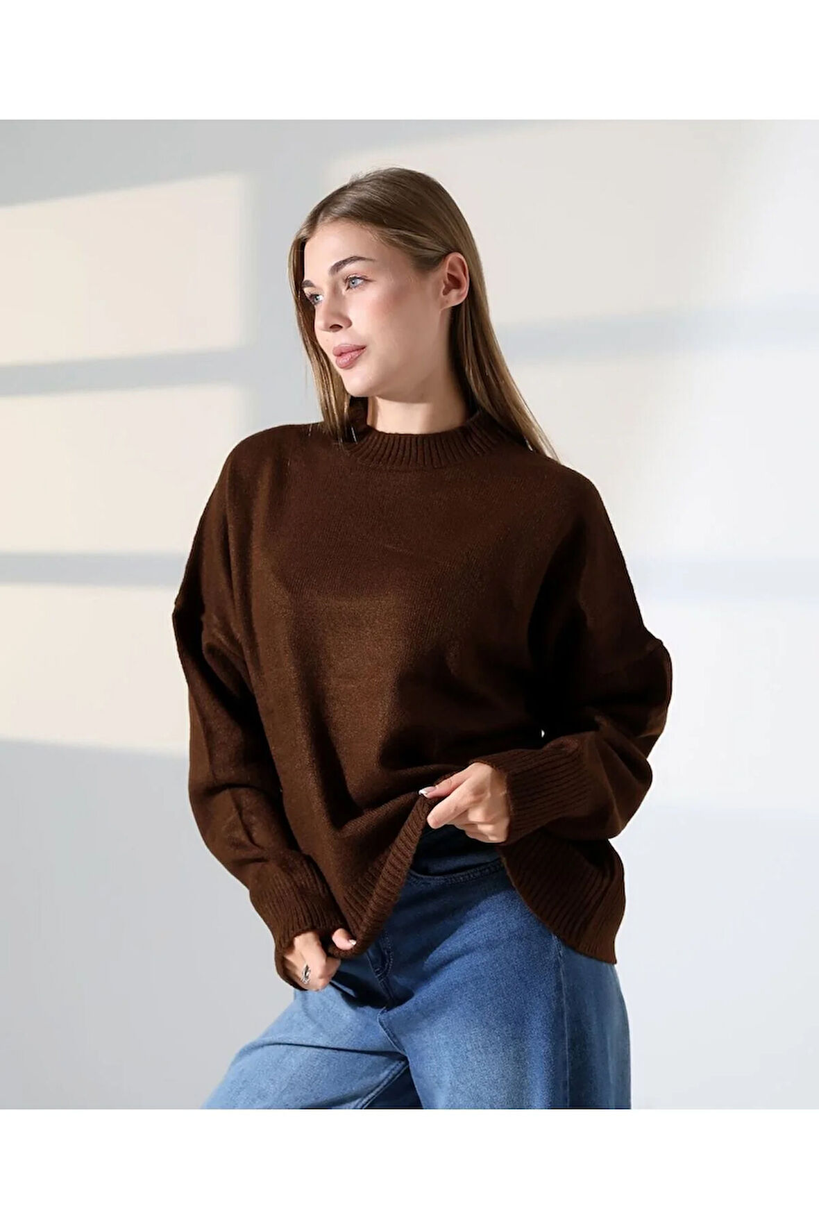 Kadın Yumuşak Dokulu Basic Triko Kazak