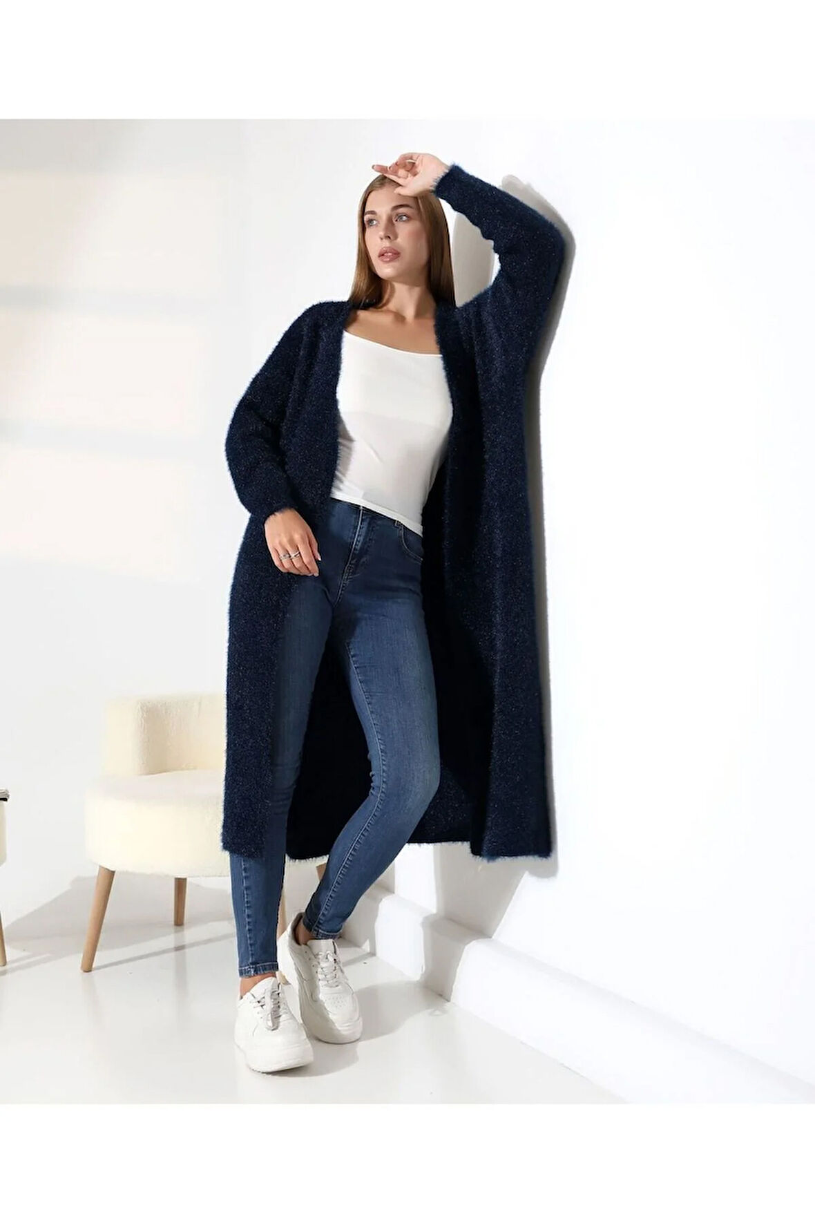 Yumuşak Dokulu Uzun Hırka