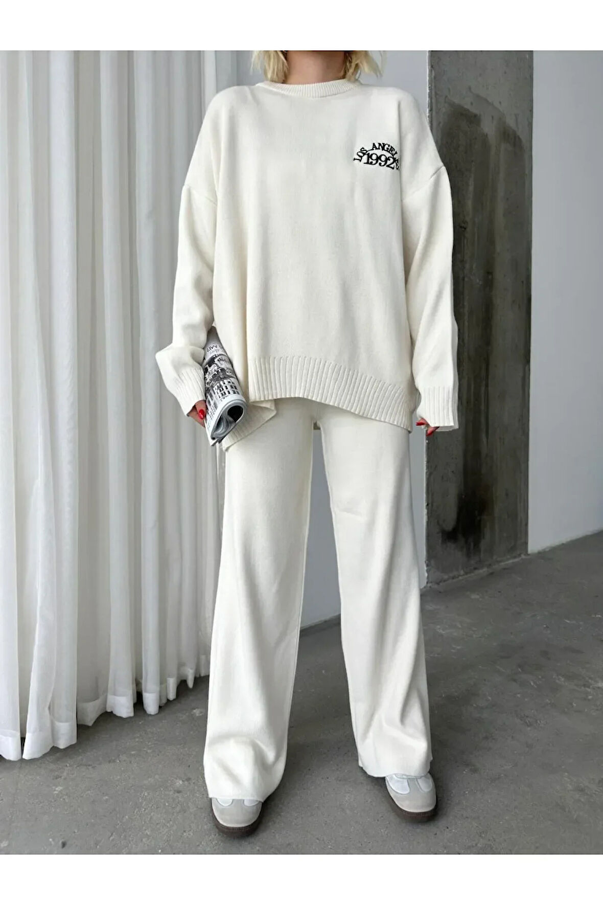 Desenli Alt Üst Triko Takım