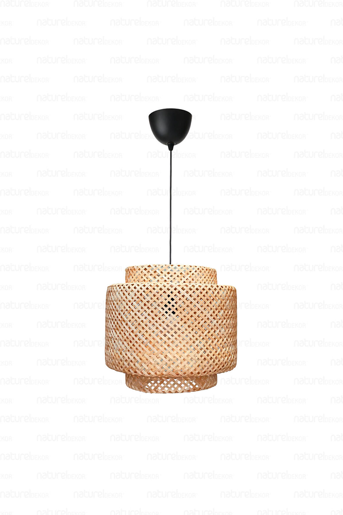 Sinnerlig Bambu Avize 30cm - Iskandinav, Modern, Bohem, Rattan Avize, Aydınlatma