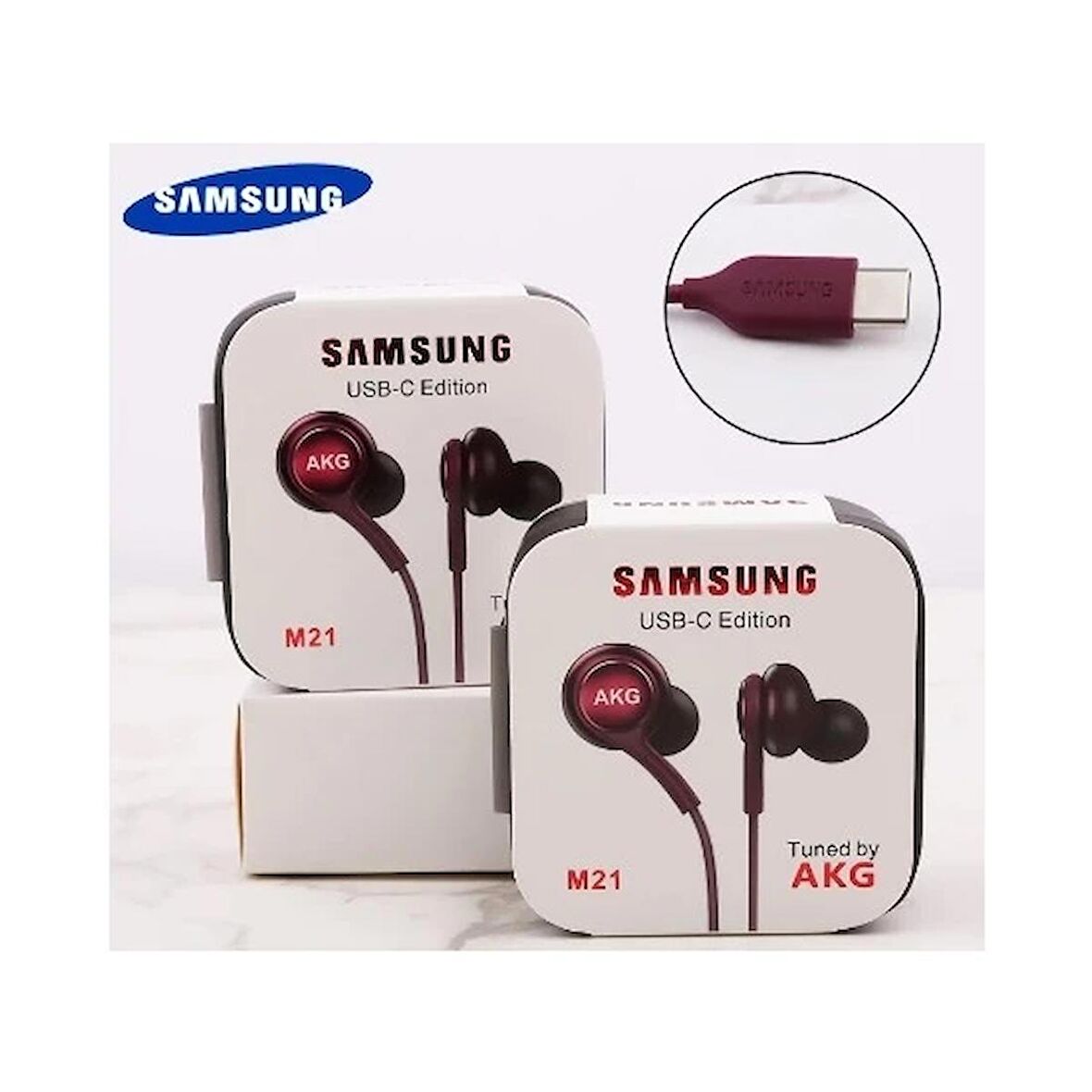 Samsung Type-C Stereo Kablolu Kulaklık Bordo EO-IC100BBEGWW
