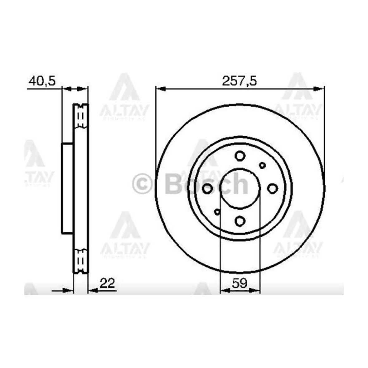 Linea 07- Doblo İ 01-10 Nemo 07- Fiorino 07- Bipper 07- Ön Havali 257-4 Fren Diski - 46831041 Bsh0986478639 