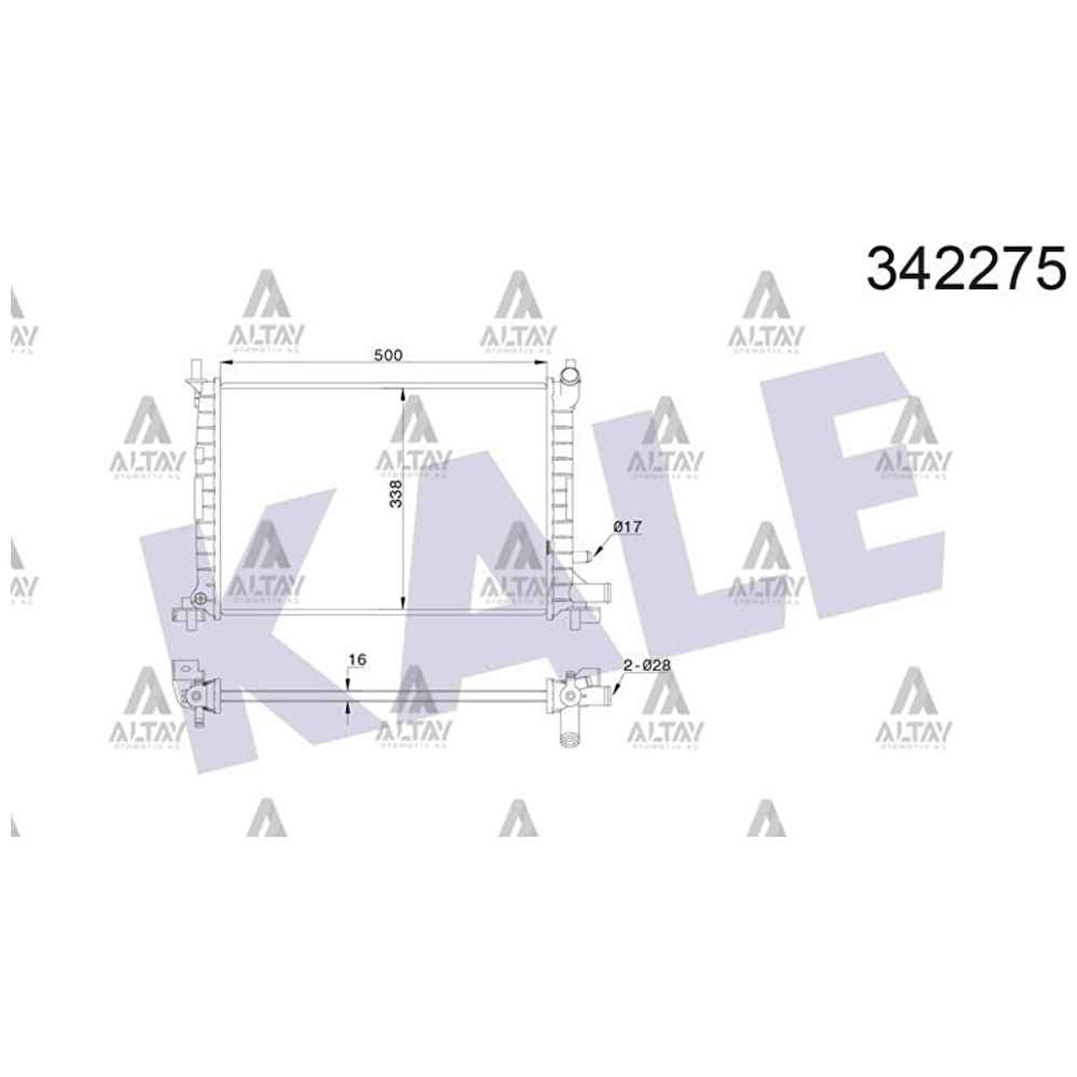 121 95- 1.3 M-T Brazing Su Radyatör - Kle-342275 - 1E03-15-200 