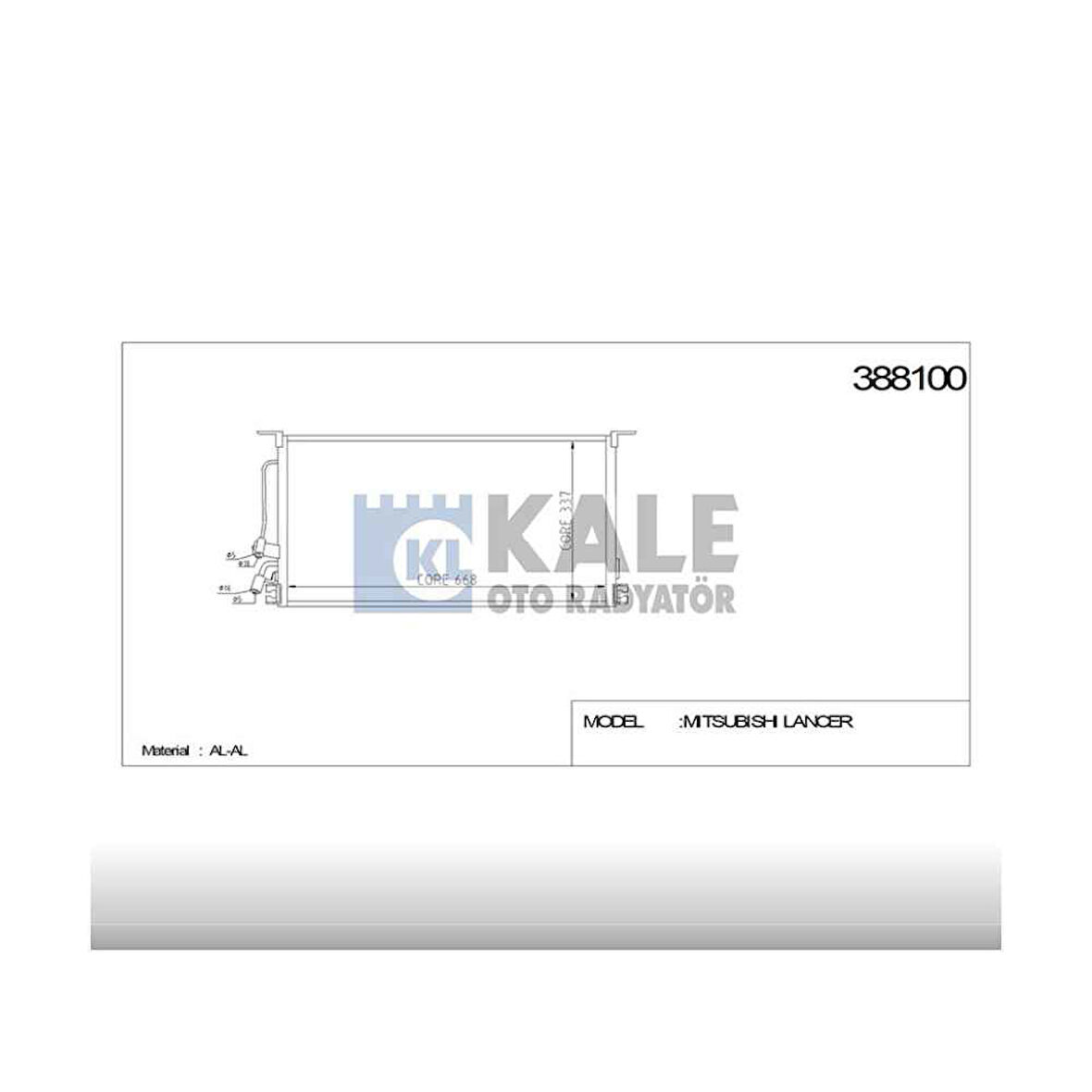 Lancer 03-07 Klima Radyatör - Kle-388100 - Mn151100 