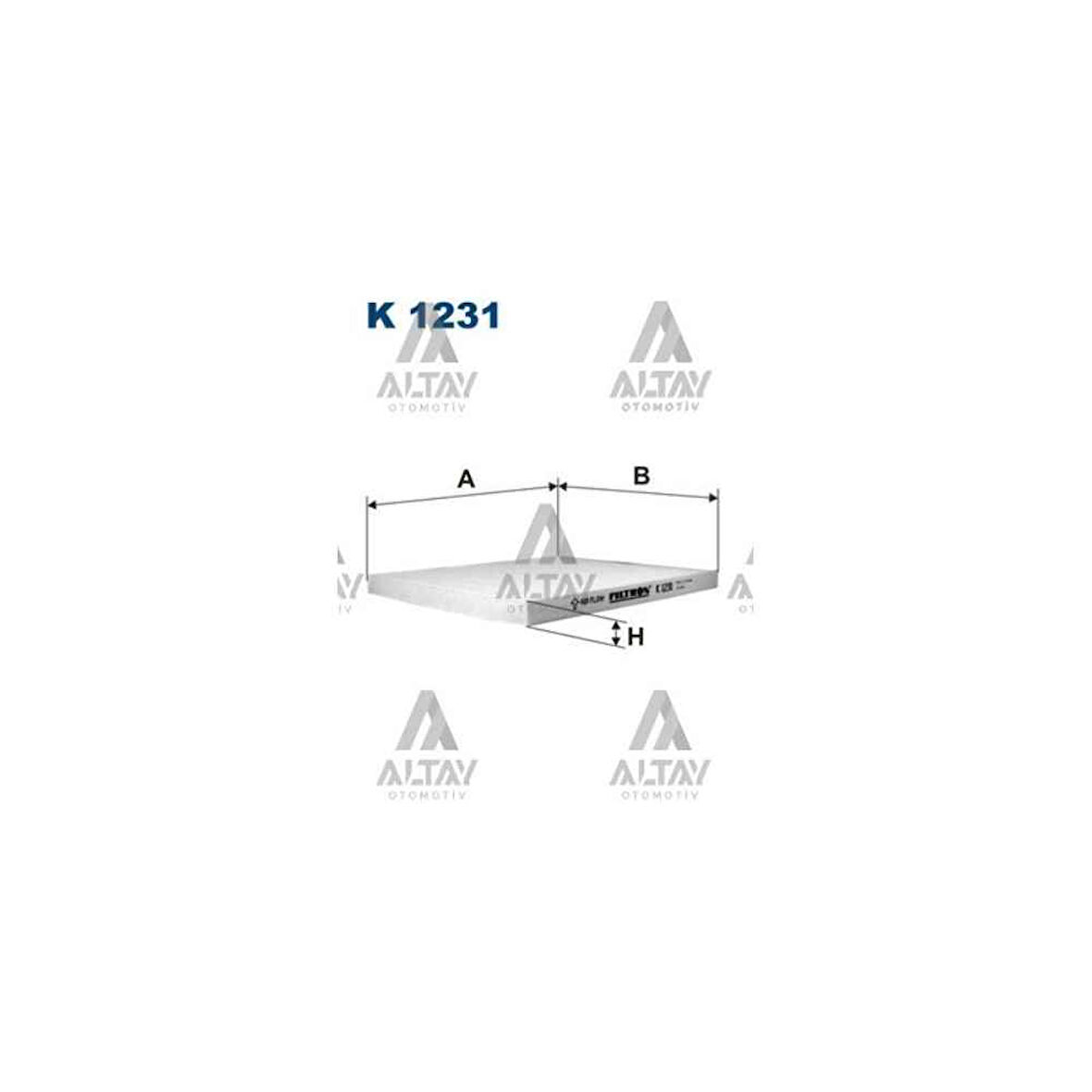 Cerato 05- Sorento 11- Tucson 05-09 Carnival 06- Karbonlu Polen Filtresi Flt-K1231 