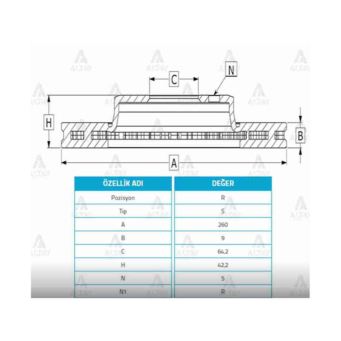 Civic 07-15 Fd6 Fb7 Arka Düz 260-5 Set Fren Diski - Trw-Df4837 - 42510-Sna-A00 