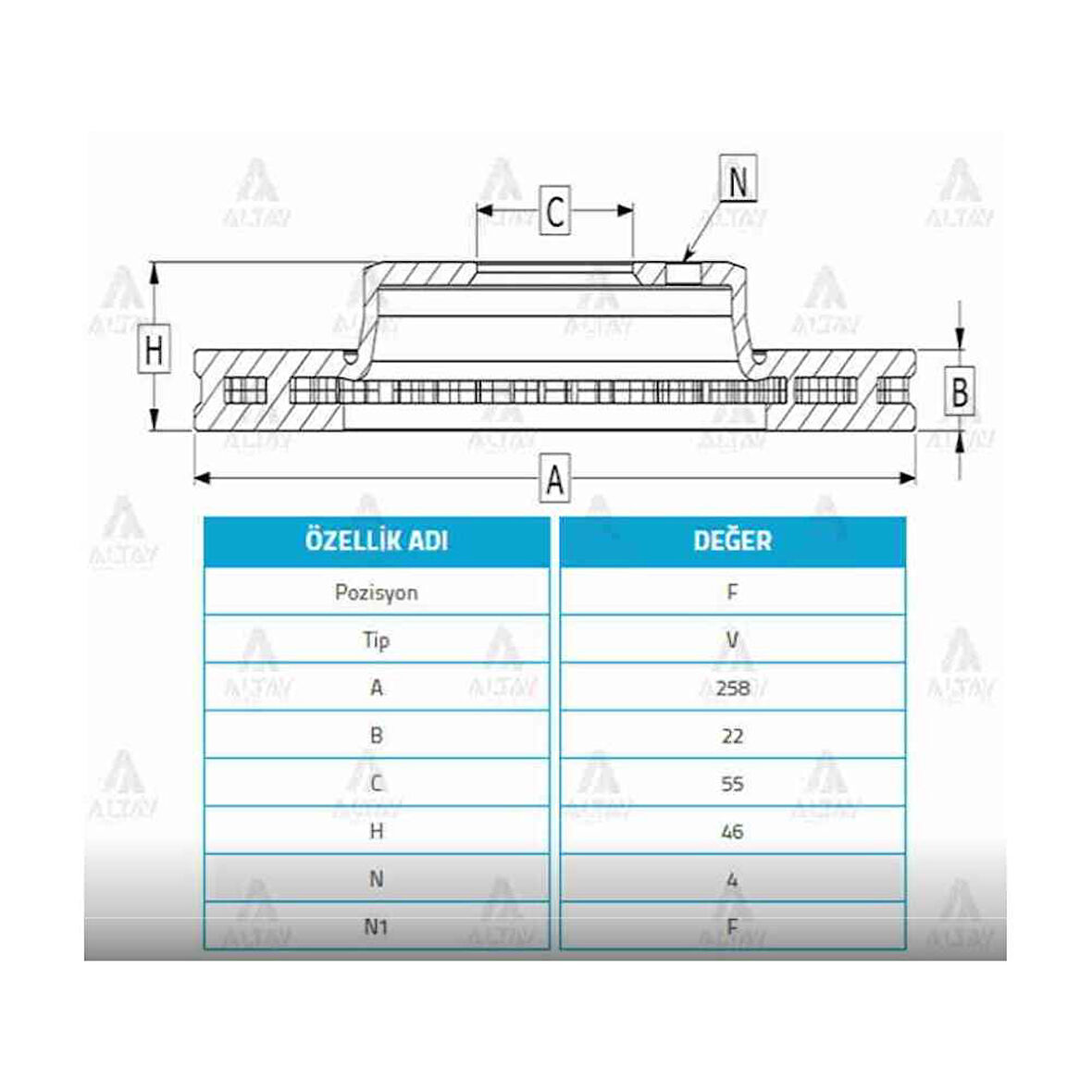 Yaris 12-14 Ön Havali Fren Diski 258-4 - Mhr-03798 - 435120D060 