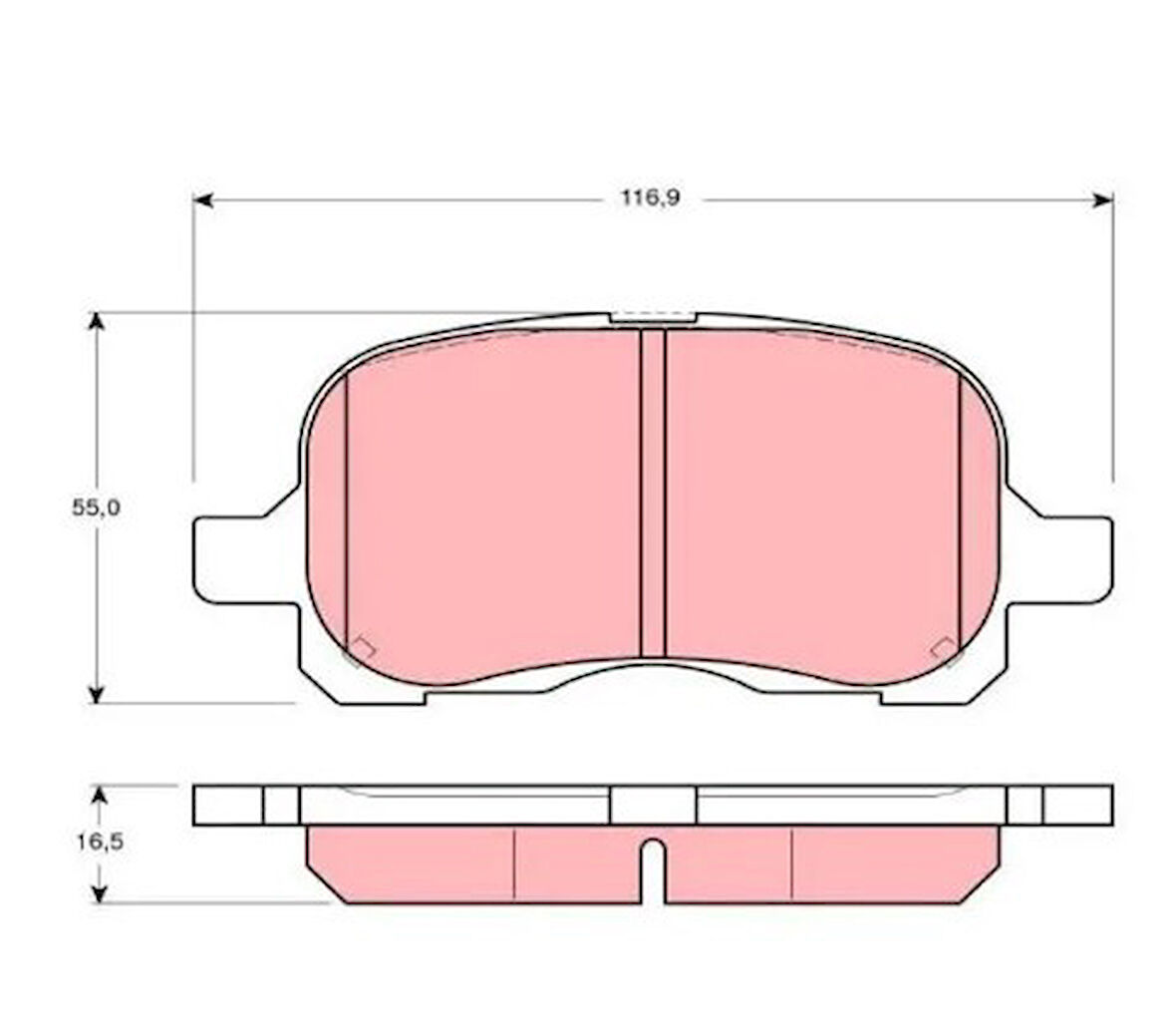 Corolla Uyumlu 1988-1999 Ön Fren Balatası Mndrmpt01 446512030