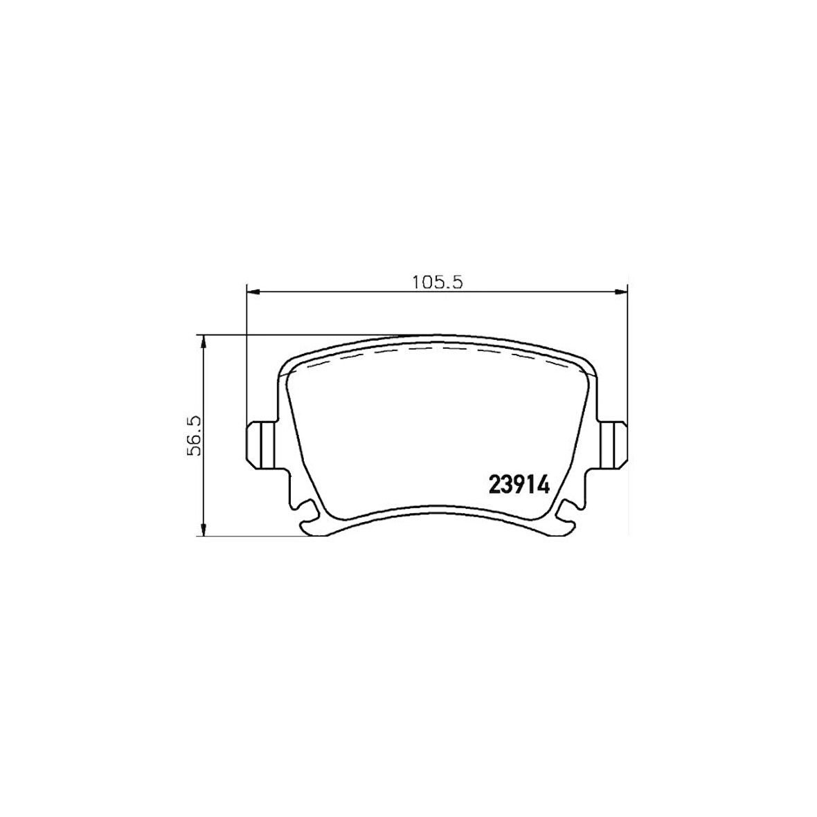 Caddy 04- Golf5 03- Jetta 05- Passat 08- Passat 05- Arka Fren Balata - 1K0698451G 