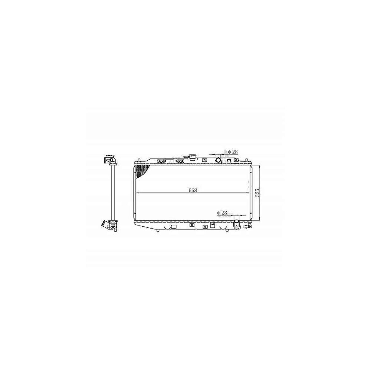 Civic 88-91 Crx 16Mm M-T Brazing Su Radyatör - Kle-347540 - 19010-Pm4-003 