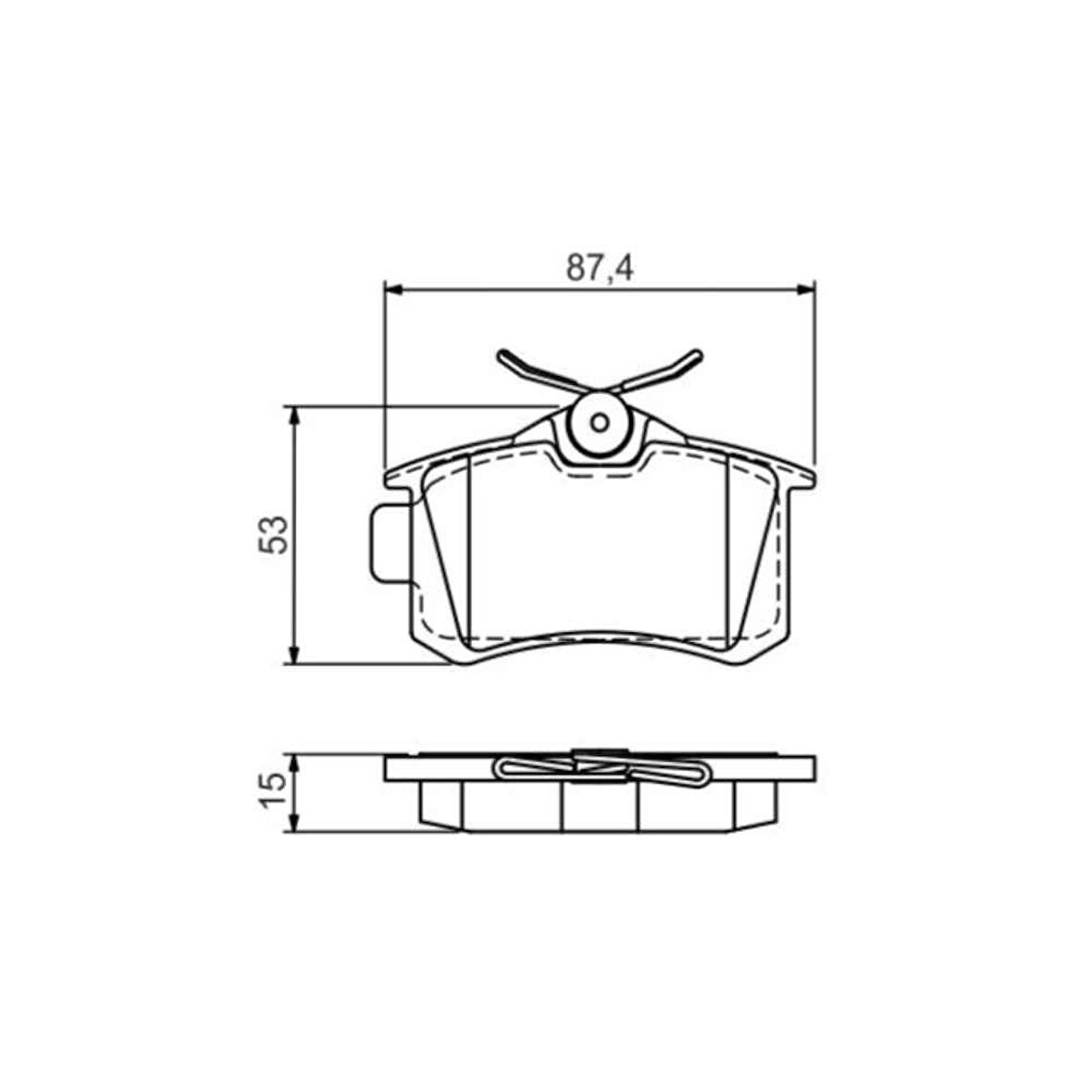 Esse Otomotiv - Megan 2 /fluence/polo/golf/307 Fren Balatası Arka Diski 03- Bch 0986466683 7701207695