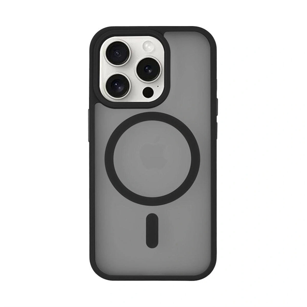 iPhone 15 Pro "Cam Hediyeli" Tam Korumalı Yanları Renkli Silikon Kılıf Magsafe Şarj Destekli