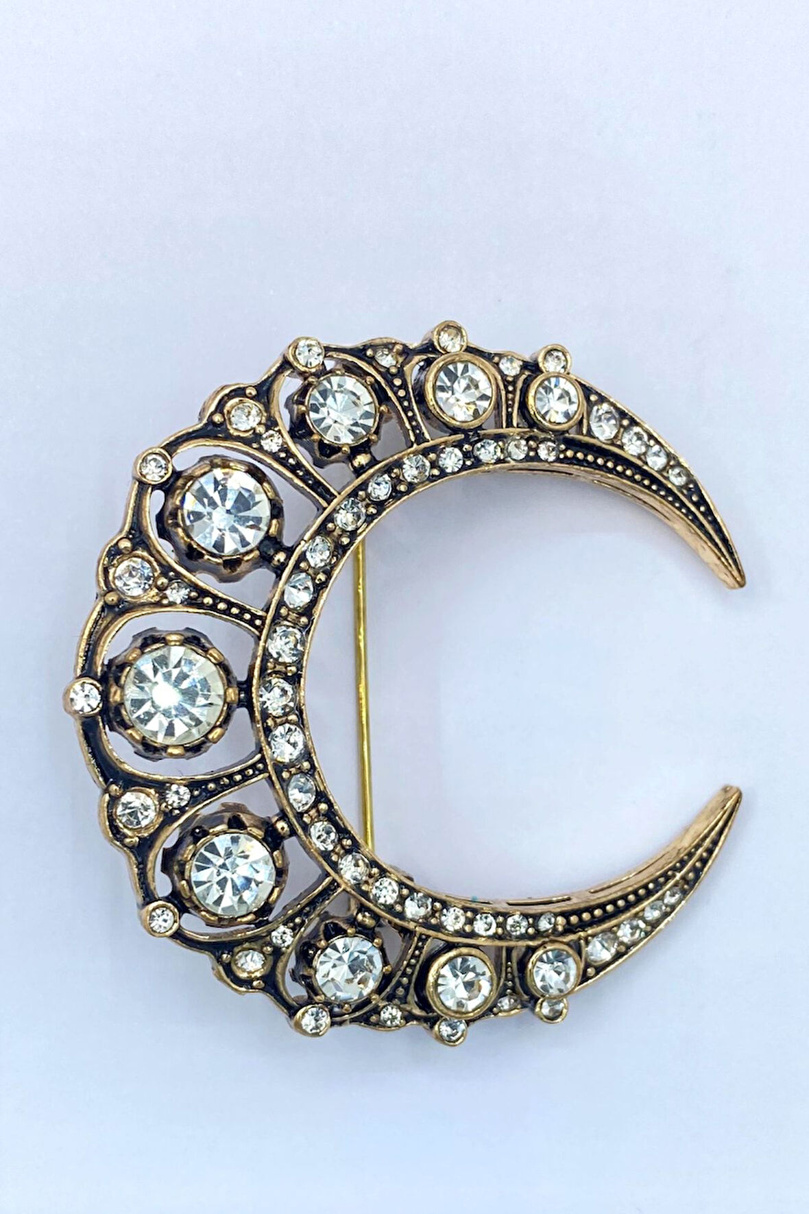 Elmas Montür Büyük Hilal Broş