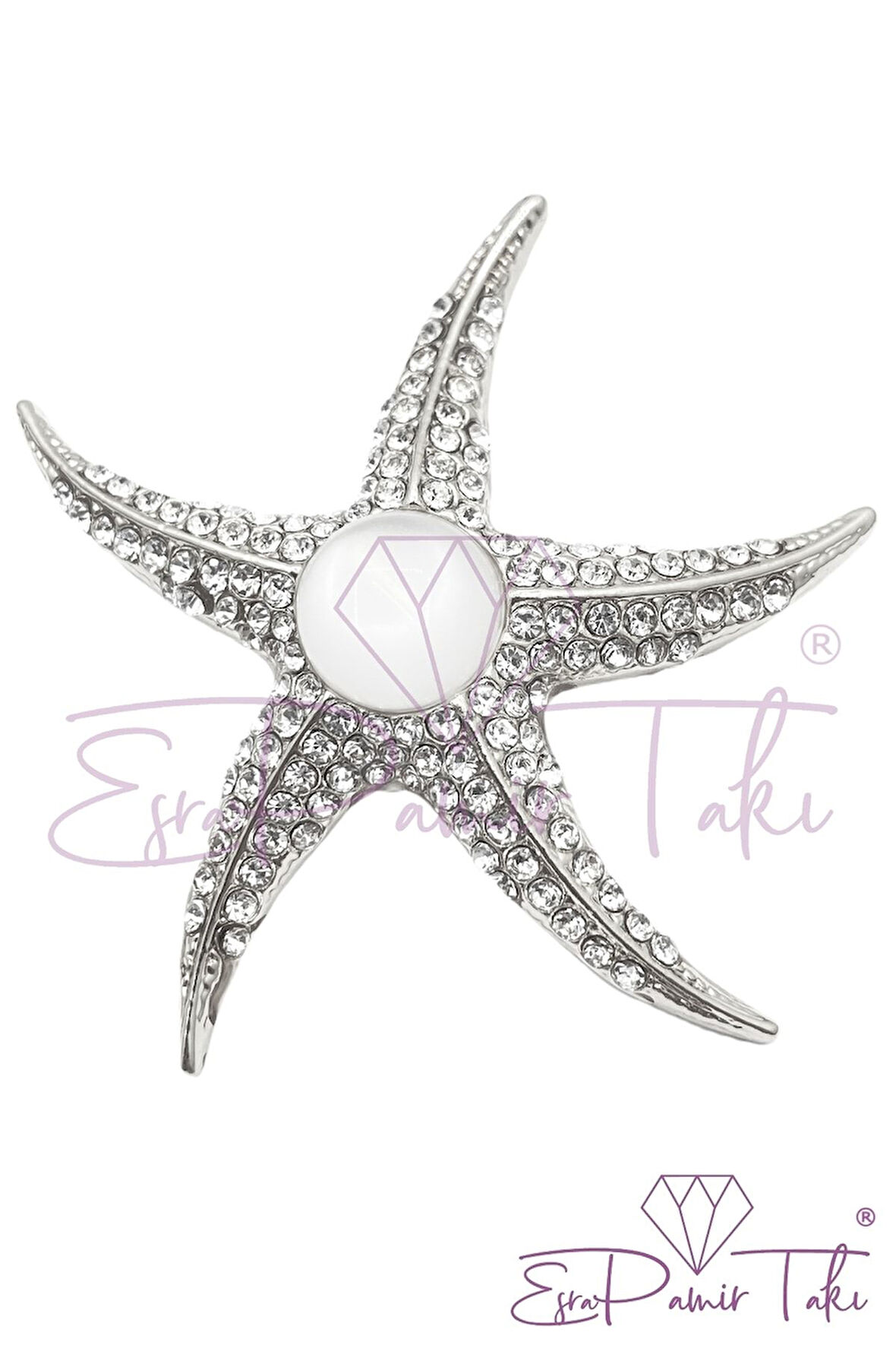 Taşlı Deniz Yıldızı Broş