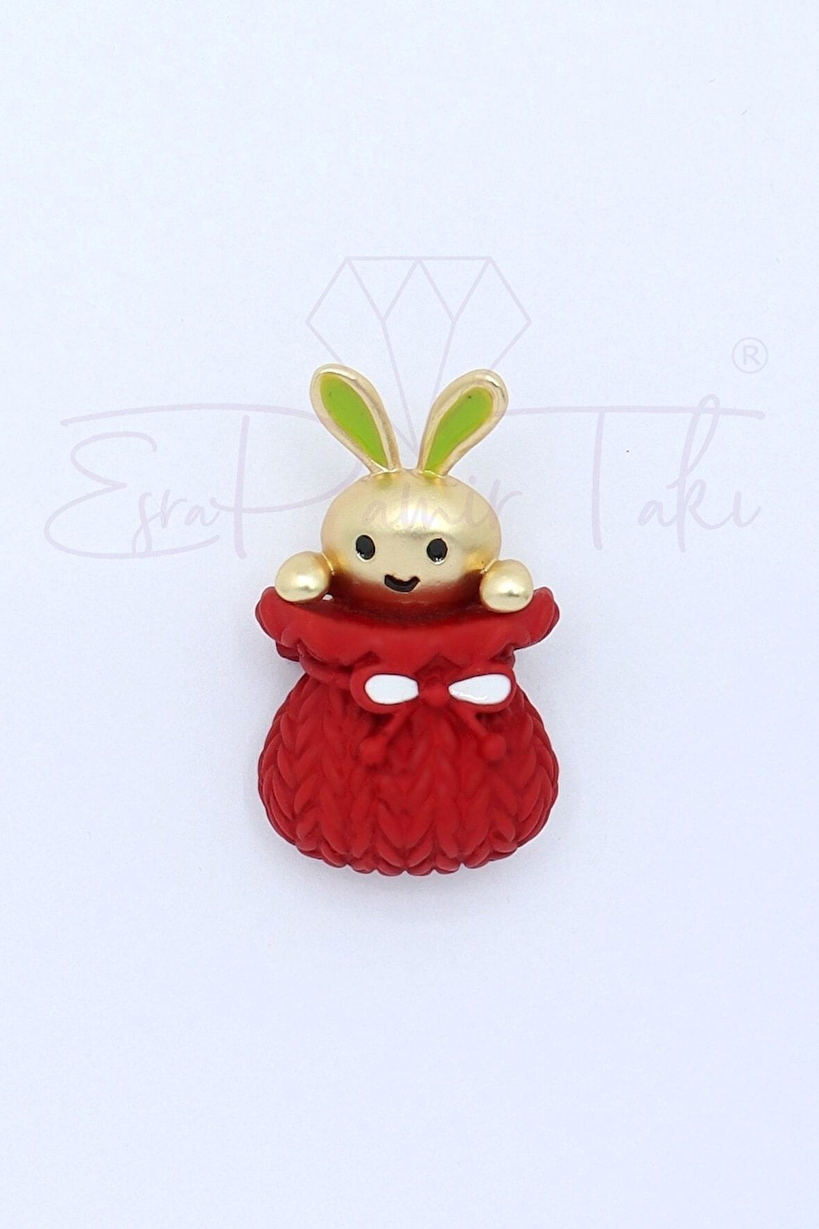 Pembe Tavşancık Broş