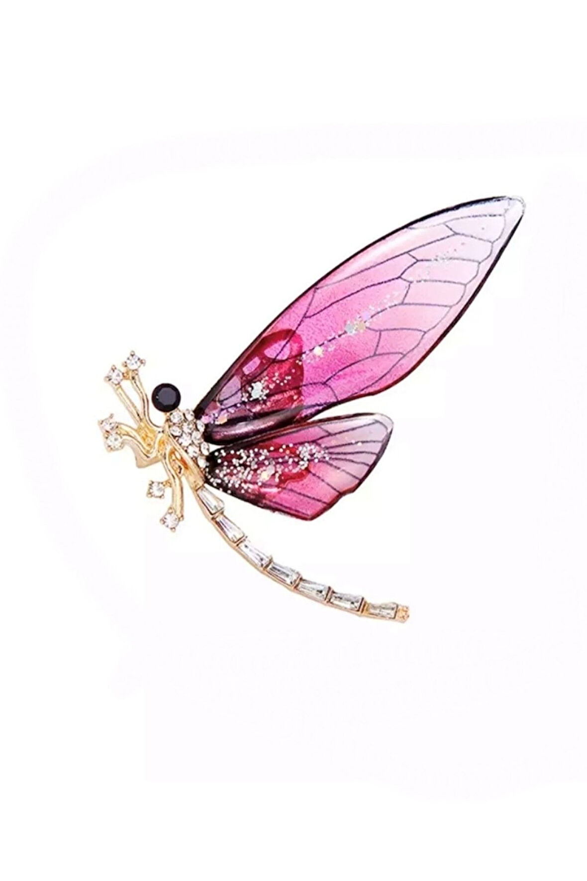 Pembe Kanatlı Yusufcuk Broş