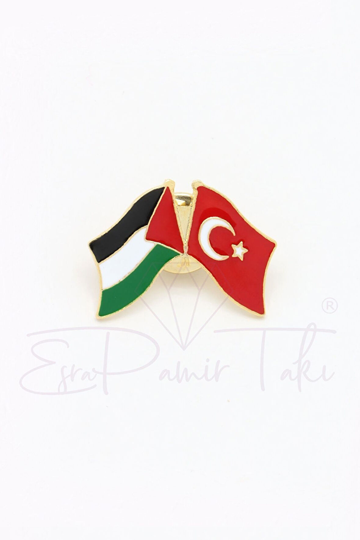 Türkiye - Filistin Bayrak Rozet