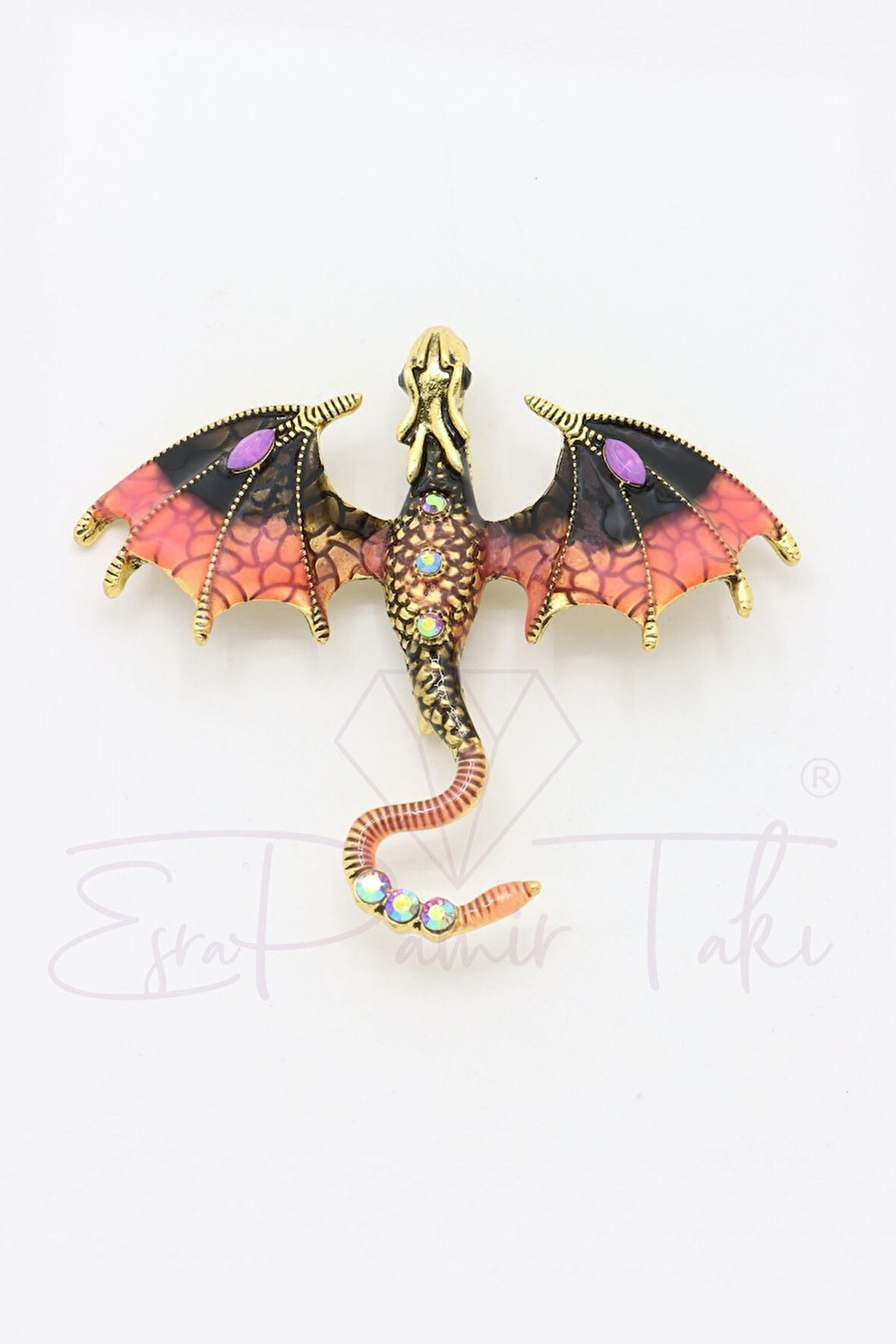 Ejderha Broş Ve Kolye Ucu