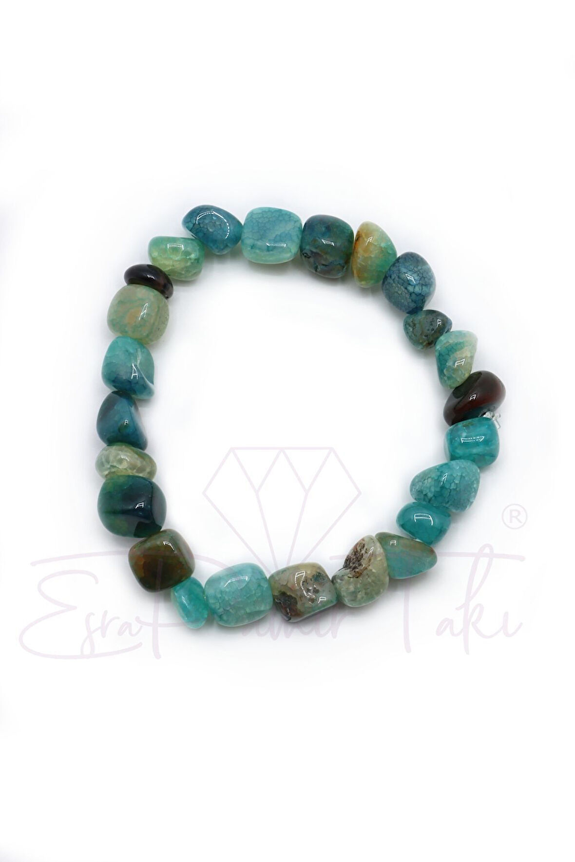 Renklendirilmiş Akik Taş Bileklik