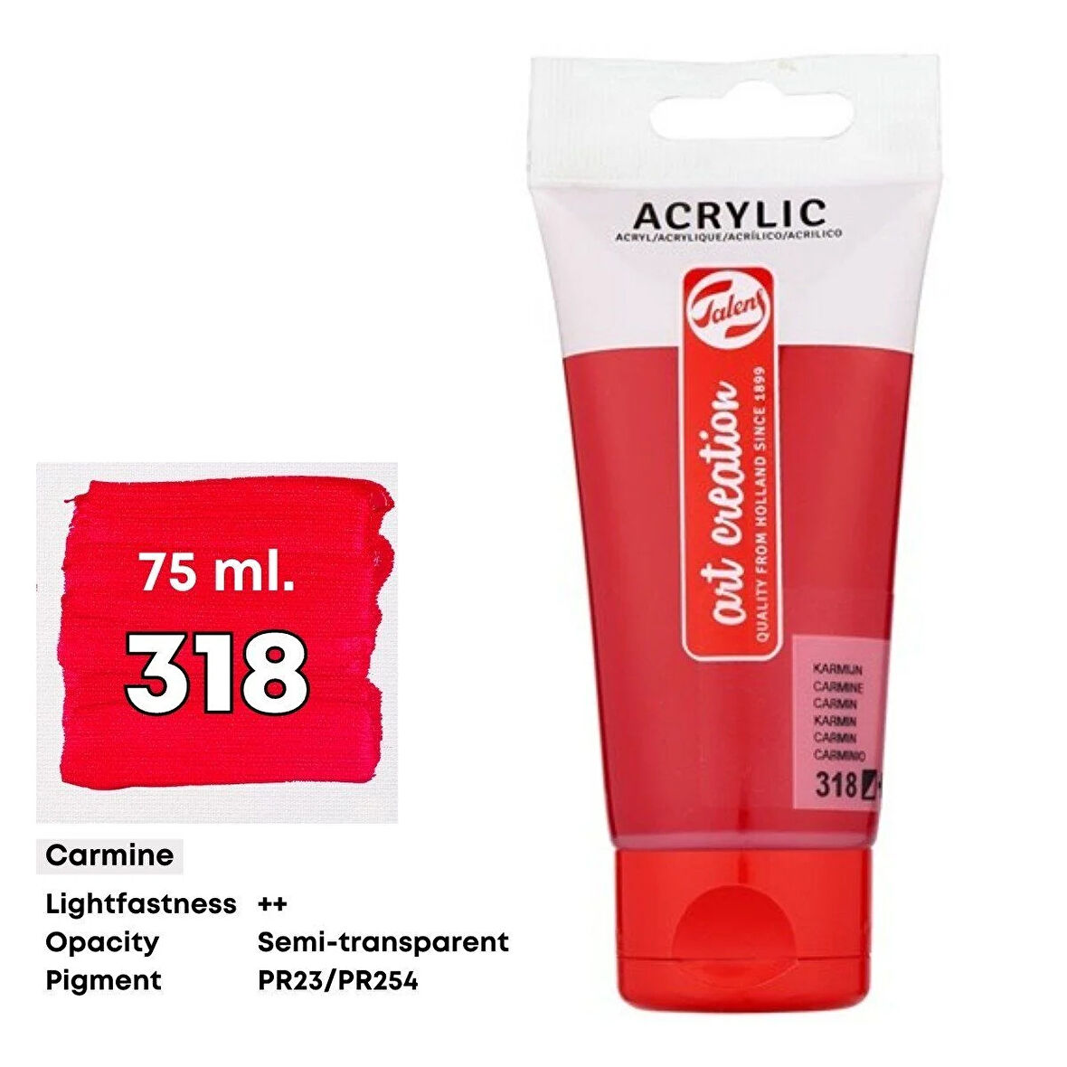 Talens Art Creation Akrilik Boya 75 ml Carmine 318