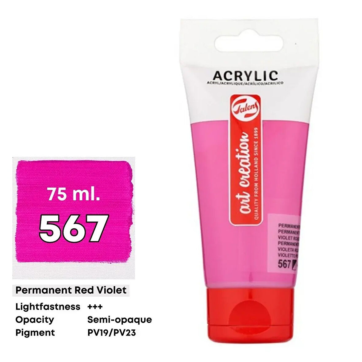 Talens Art Creation Akrilik Boya 75 ml Permanent Red Violet 567