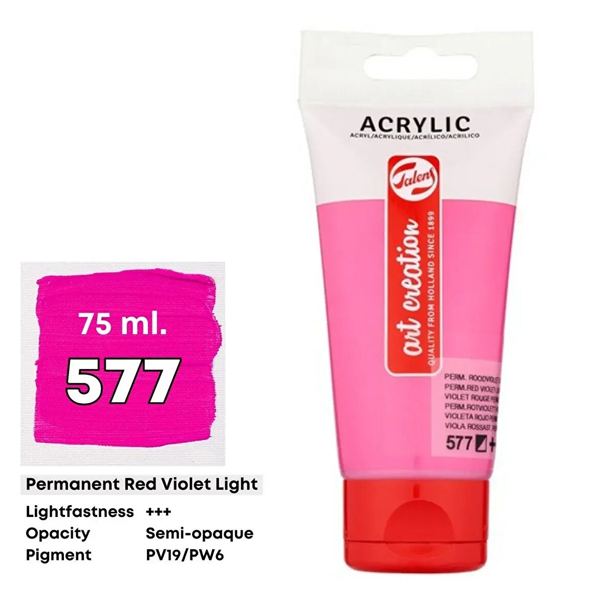 Talens Art Creation Akrilik Boya 75 ml Permanent Red Violet Light 577