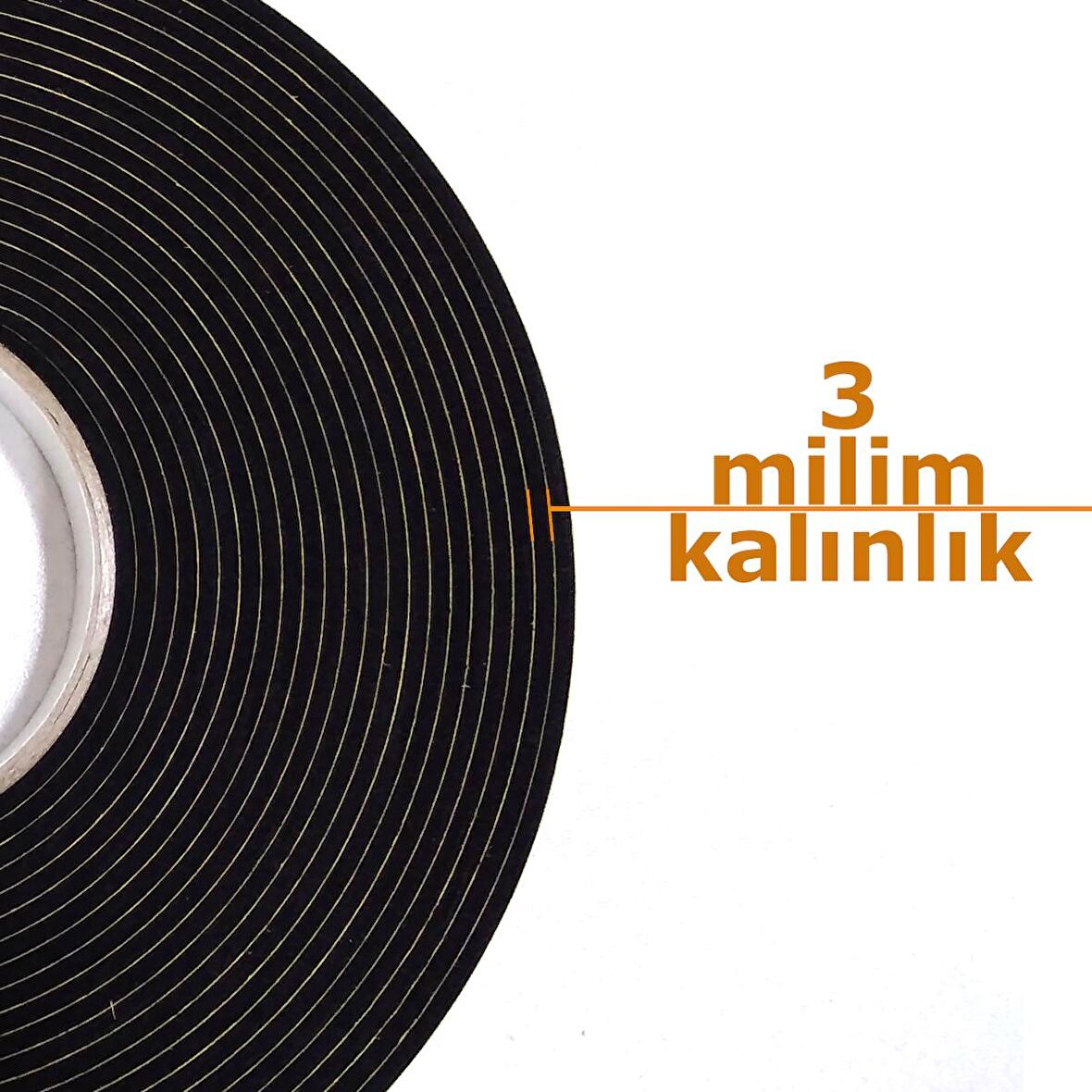 Kapı Pencere Bandı Yapışkan Sünger 3 MİLİM KALINLIK 15 MİLİM GENİŞLİK 10 METRE UZUNLUK / EPDM-3*15