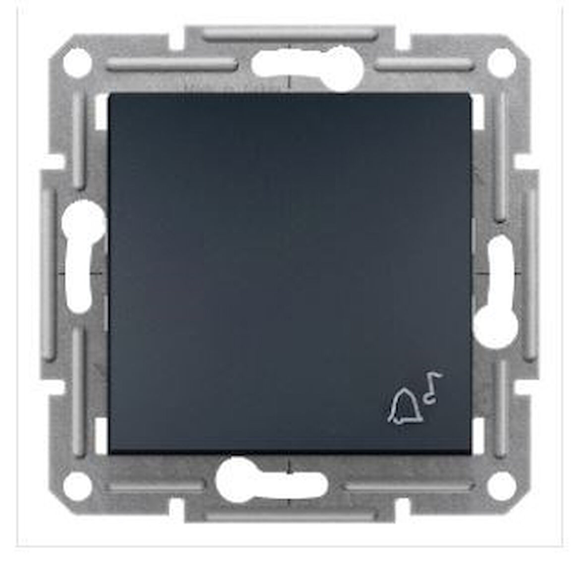 Schneider Electric EPH0800171 Asfora Plus Antrasit Liht Butonu ''Zil'' İşaretli Çerçevesiz