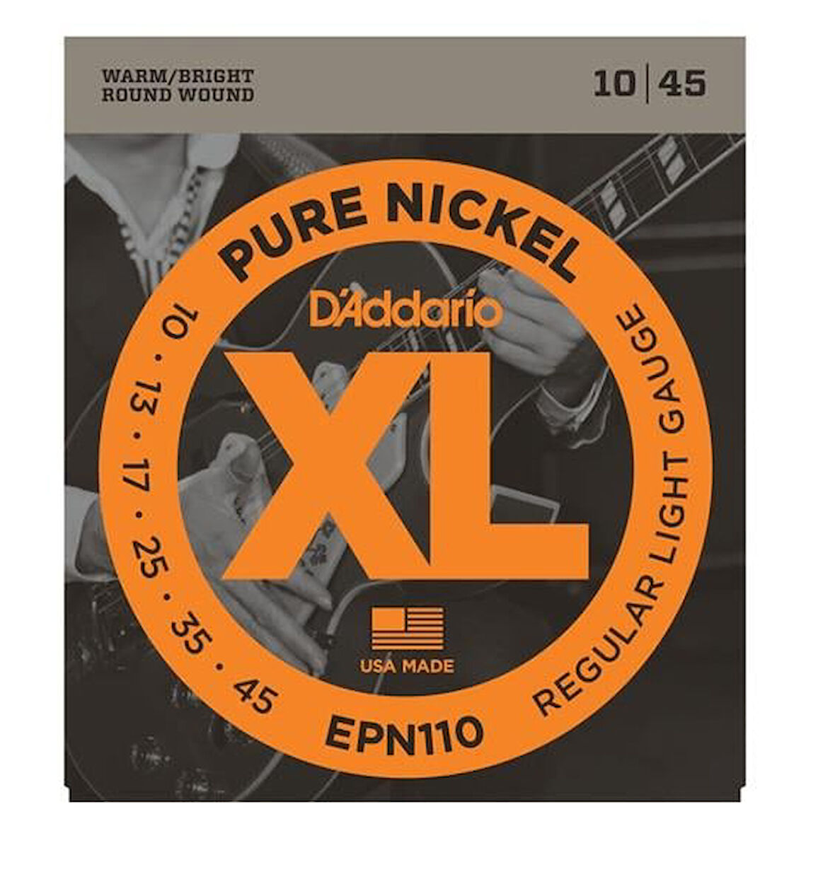 DADDARIO EPN110 ELEKTRO GİTAR TEL SETİ, XL, PURE NICKEL, 10-45, REGULAR LIGHT