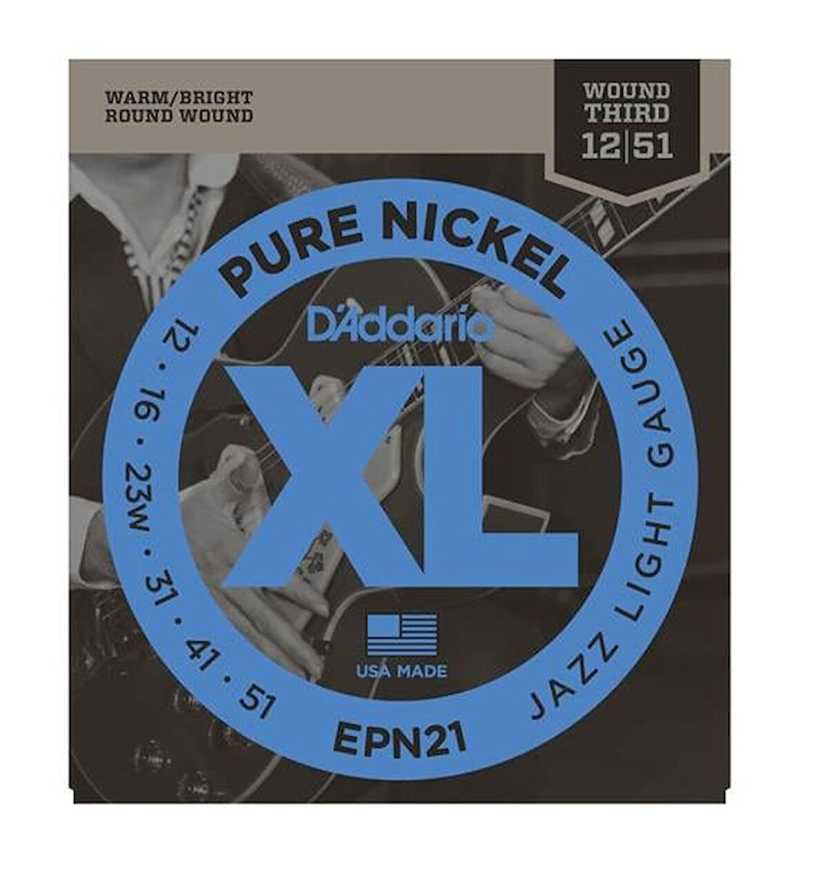 DADDARIO EPN21 ELEKTRO GİTAR SETİ, 12-51, JAZZ LITE