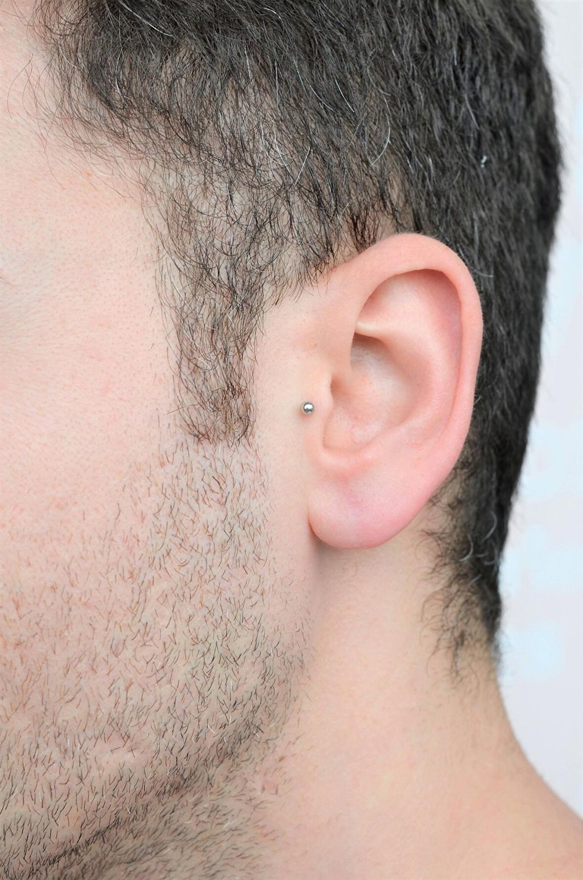 Erkek Çelik Piercing Tragus Helix Kıkırdak 6 mm Gümüş Renk