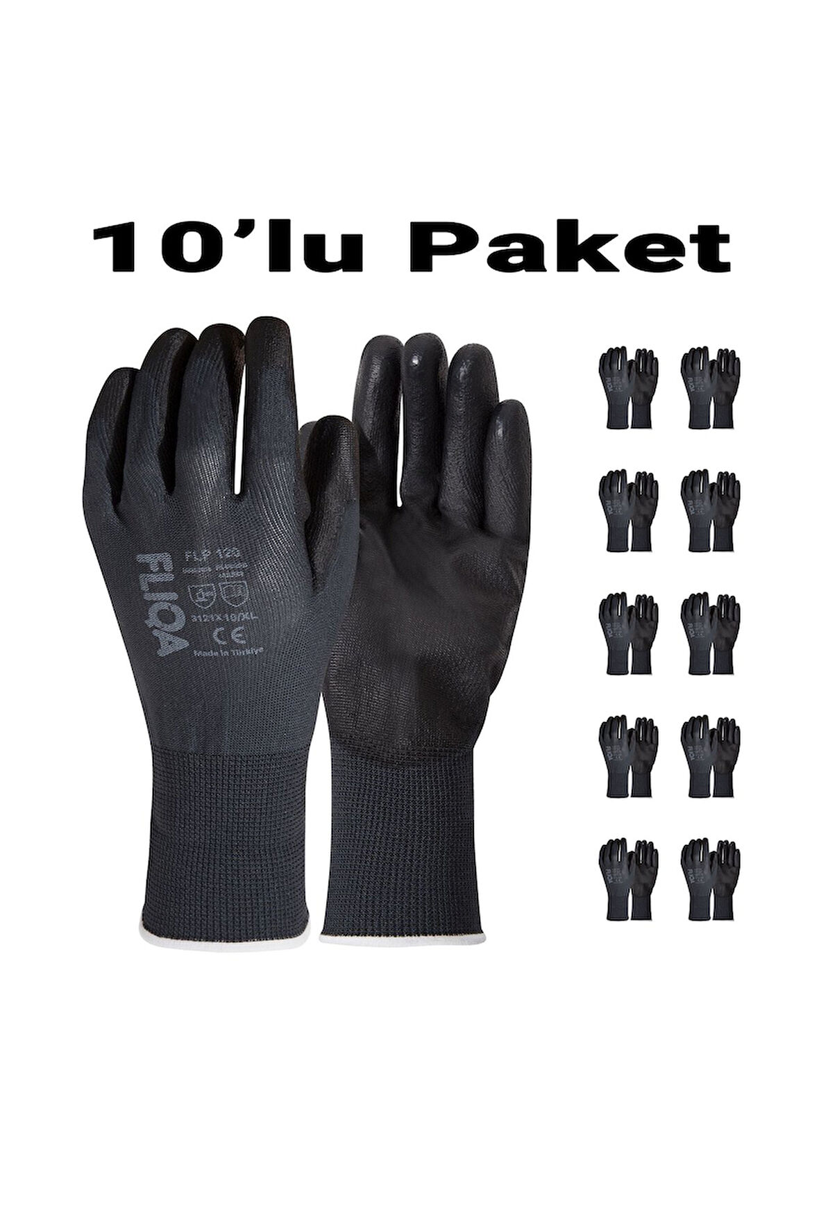 FLP-120 PU Hassas Montaj İş Eldiveni 10'lu Paket
