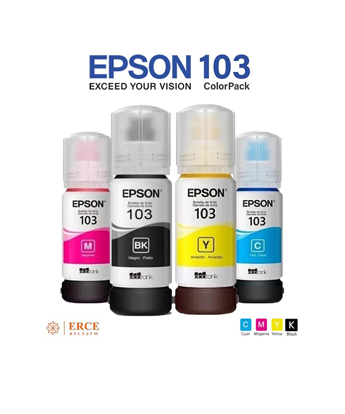 Epson 103 C13T00S64A L3111 Multipack Şişe Mürekkep Seti