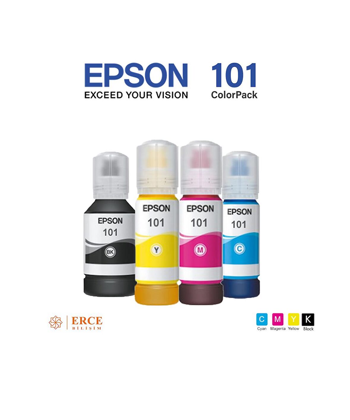 Epson 101 C13T03V64A L6190 4 Renk Multipack Mürekkep Takım